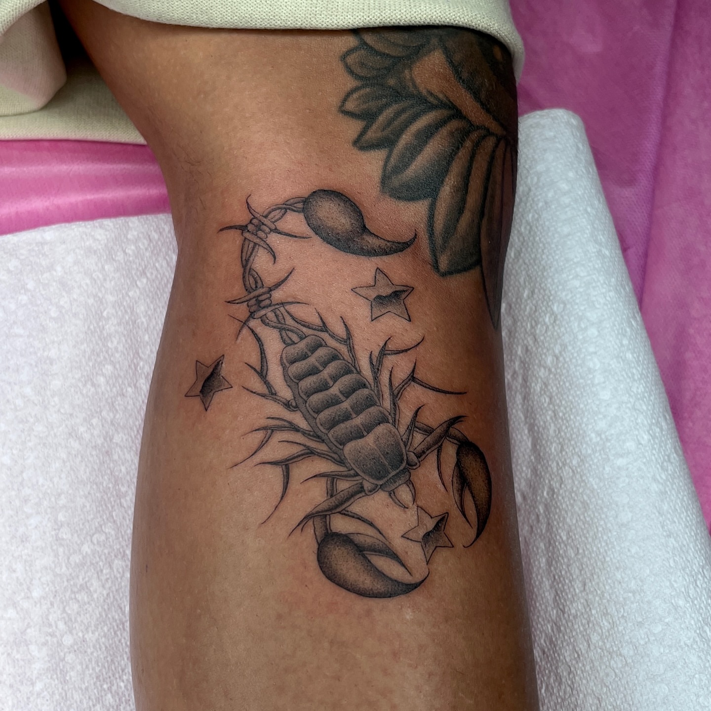 Tattoo by @ashleyworldpeace — black_and_grey
