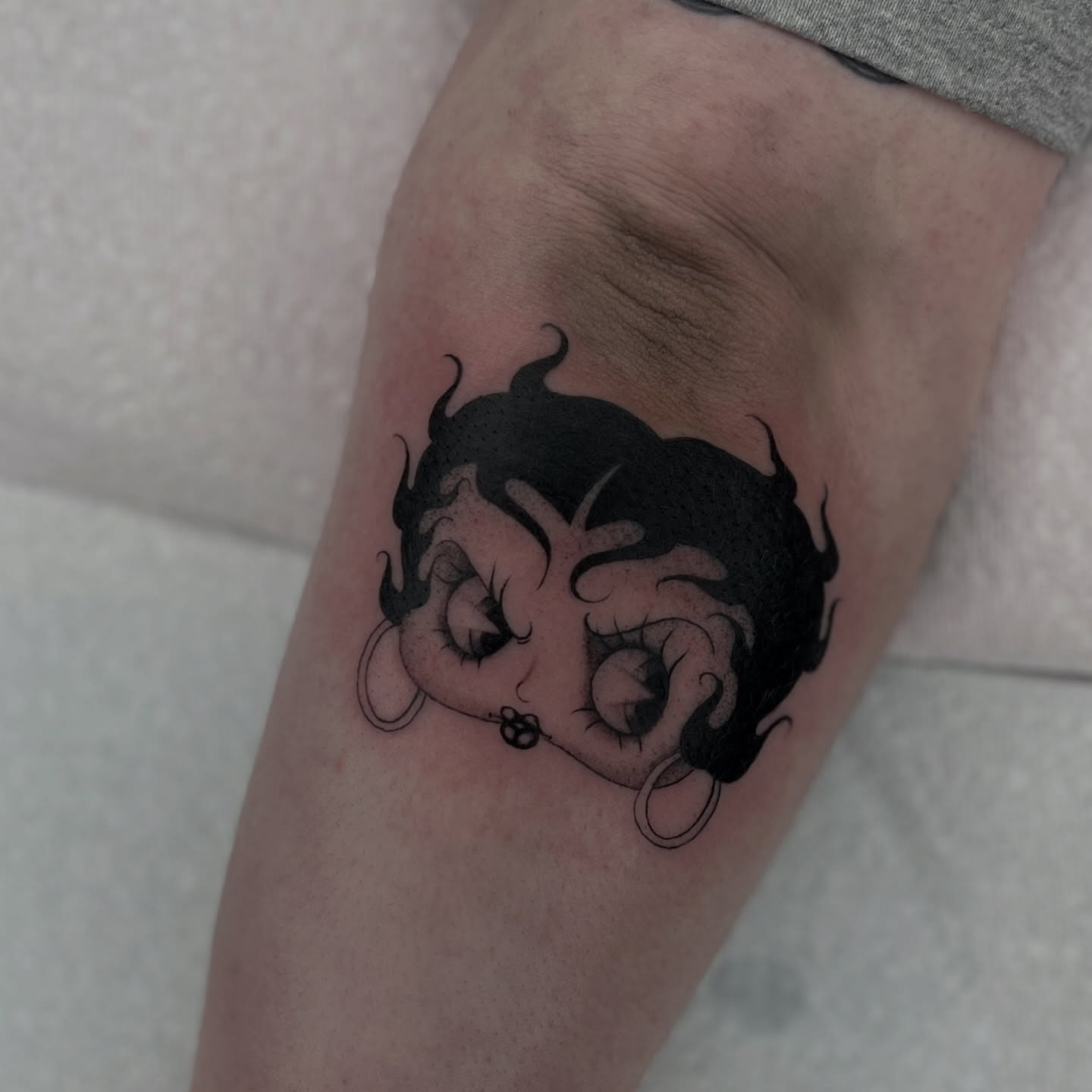 Tattoo by @ashleyworldpeace — black_and_grey
