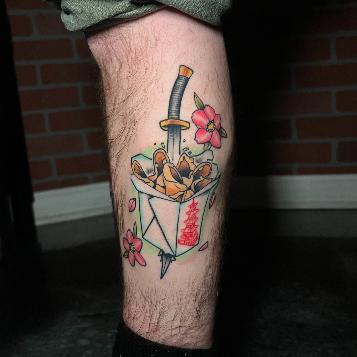 Tattoo by @trashcat.tattoos — american_traditional, dotwork