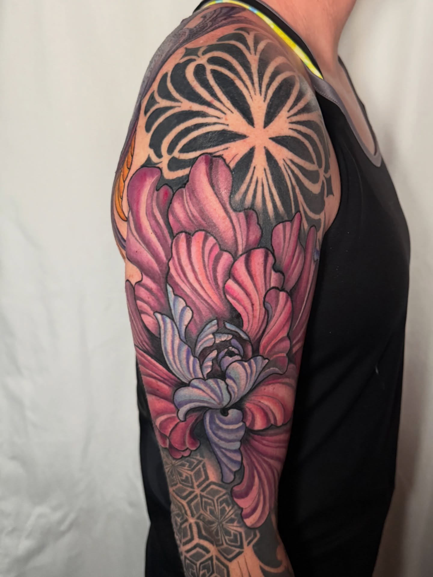 Tattoo by @sharonhealyarts — japanese_irezumi, dotwork