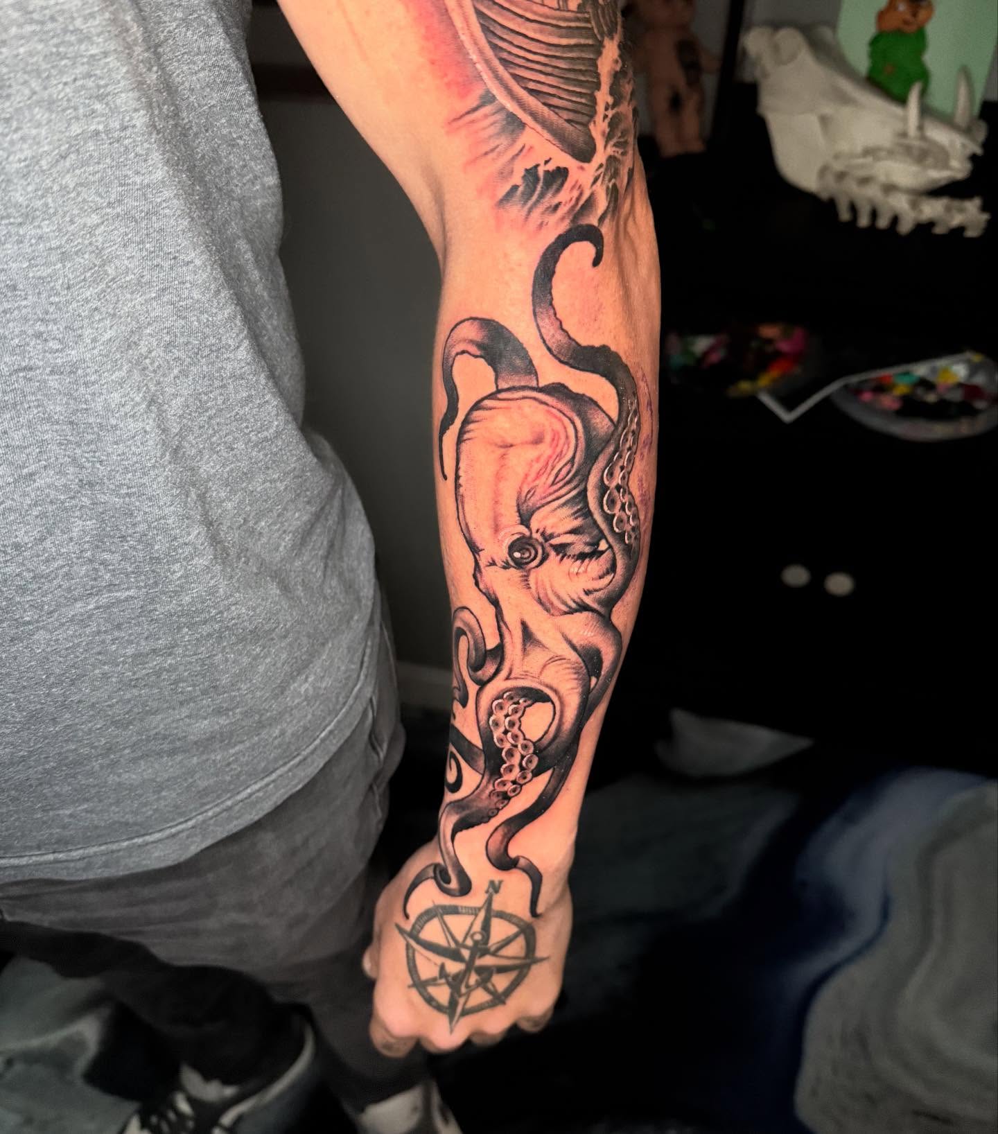 Tattoo by @maxhilltattoos — black_and_grey, realism