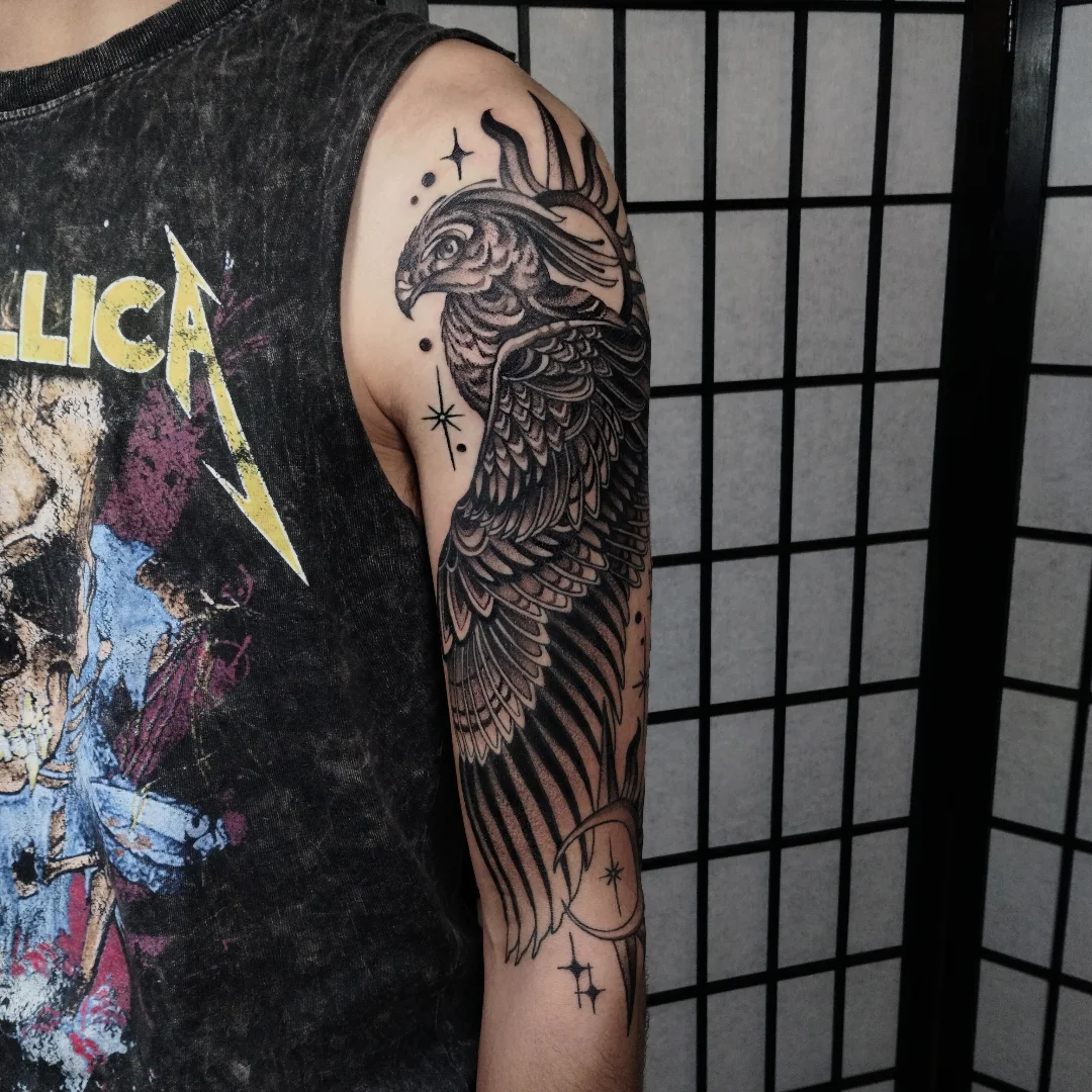 Tattoo by @wren.m.a.d.d β black_and_grey