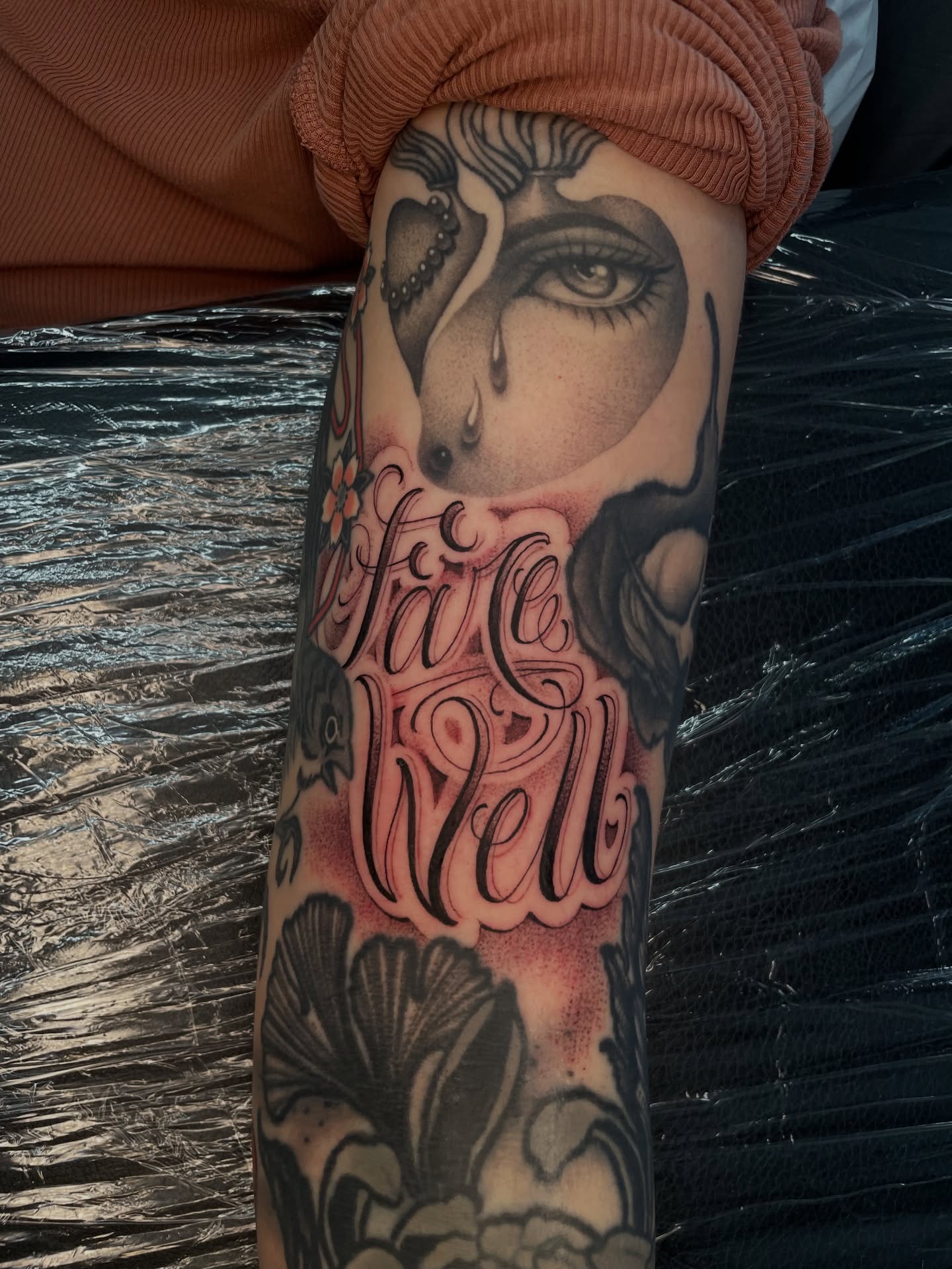 Tattoo by @collie_tattoos — realism, dotwork