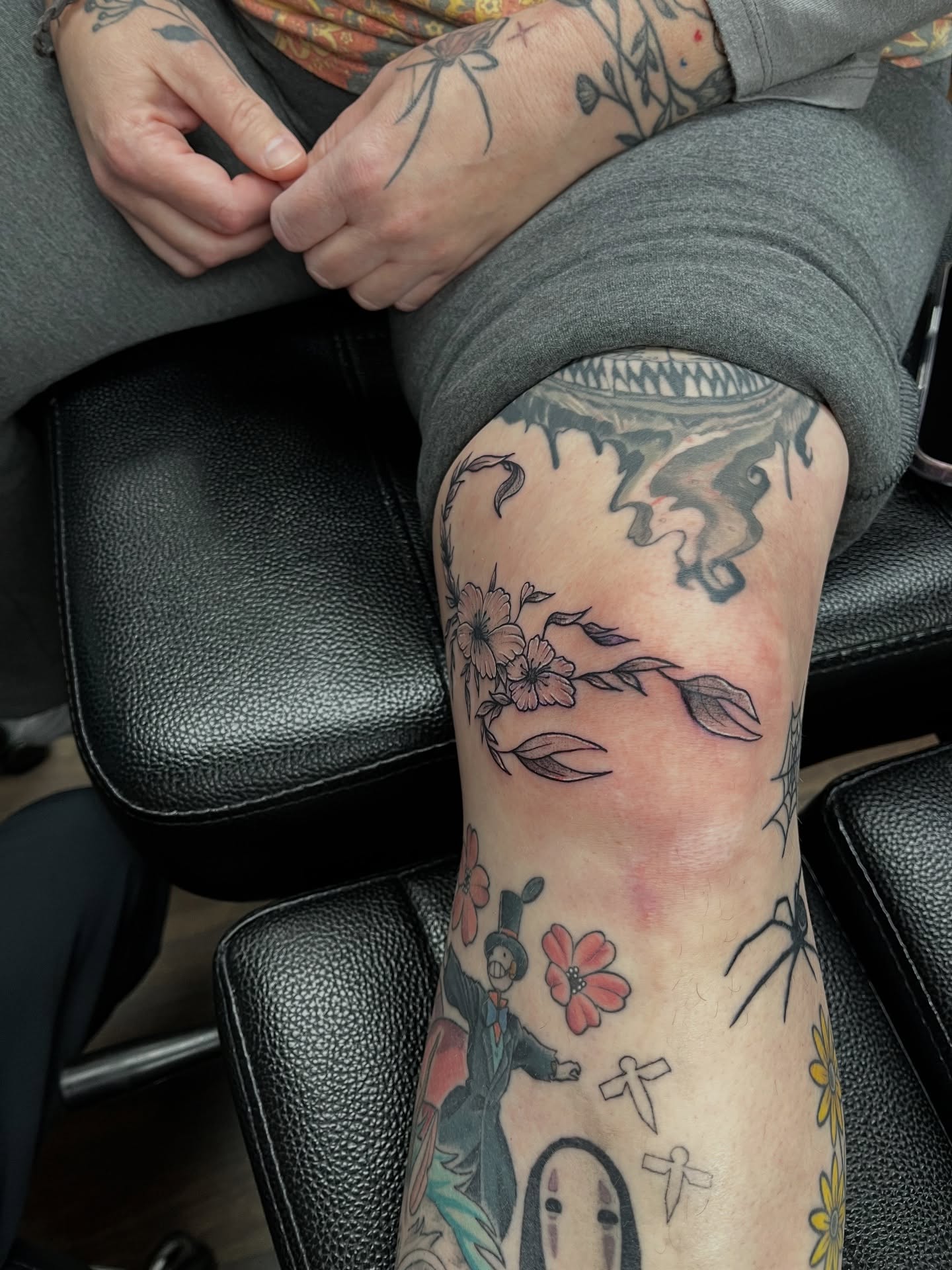 Tattoo by @autumnrosetattoos — anime, dotwork