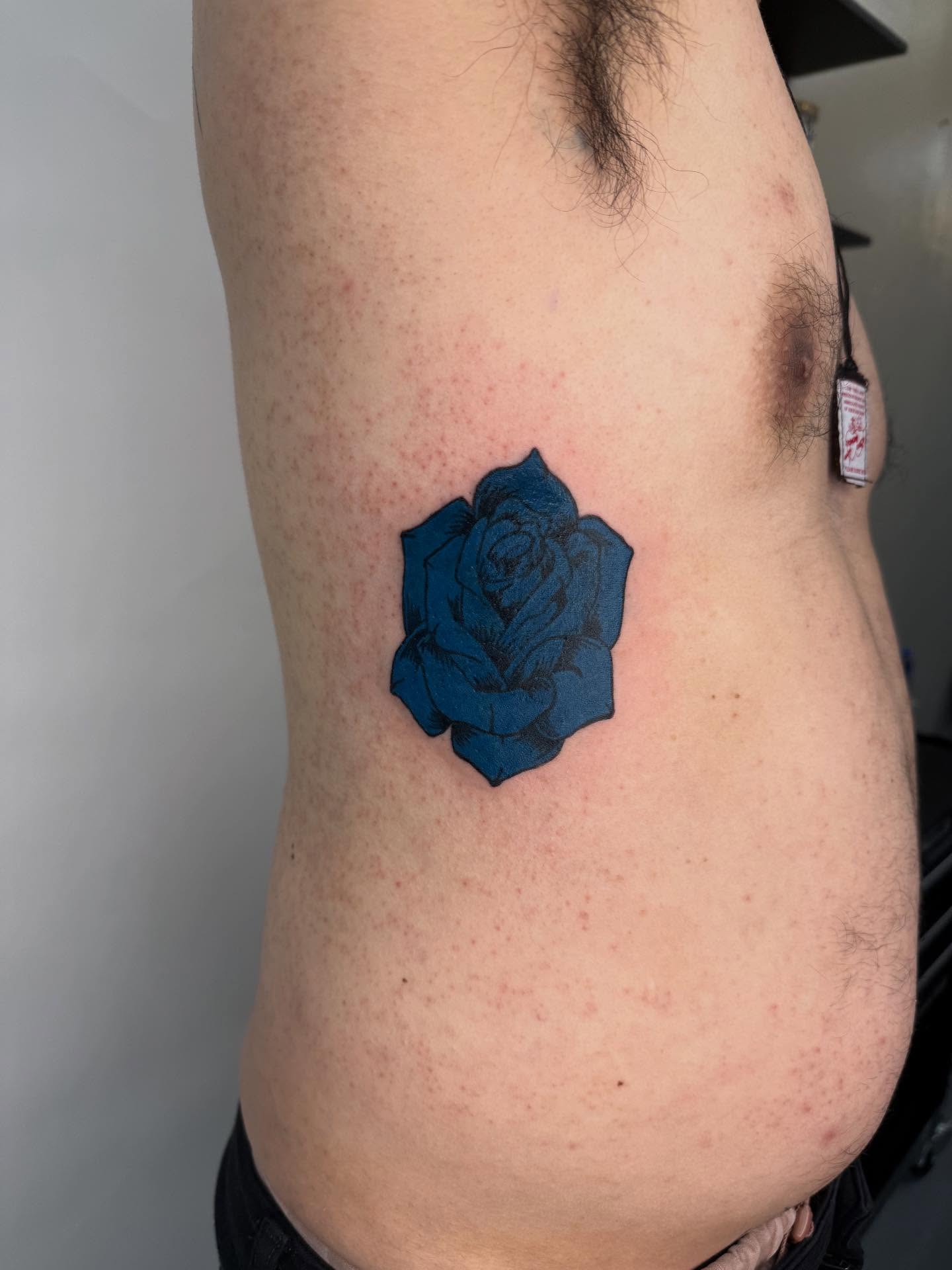 Blue rose black and grey tattoo by Joey tattoo