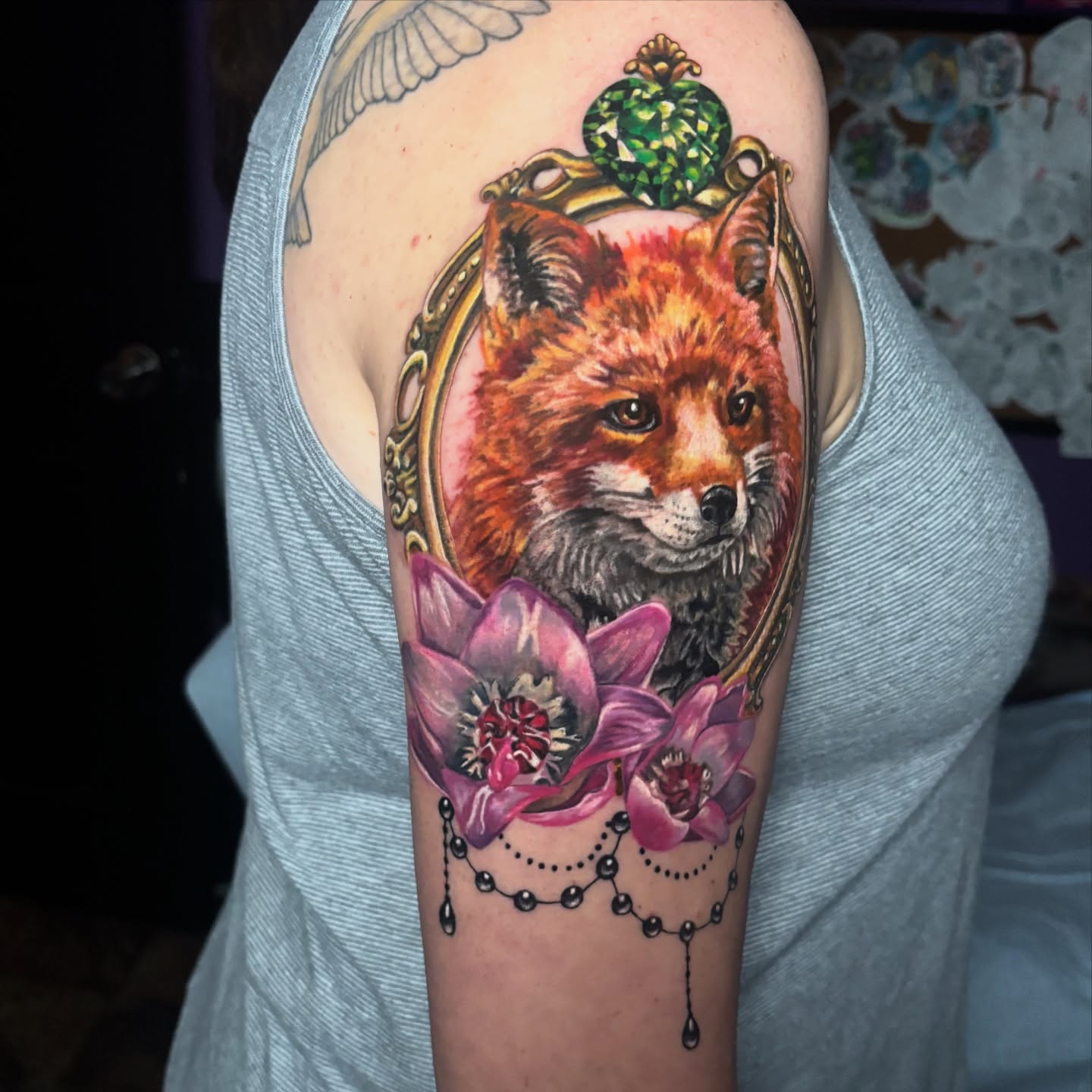 Tattoo by @mlombardiart — realism, dotwork