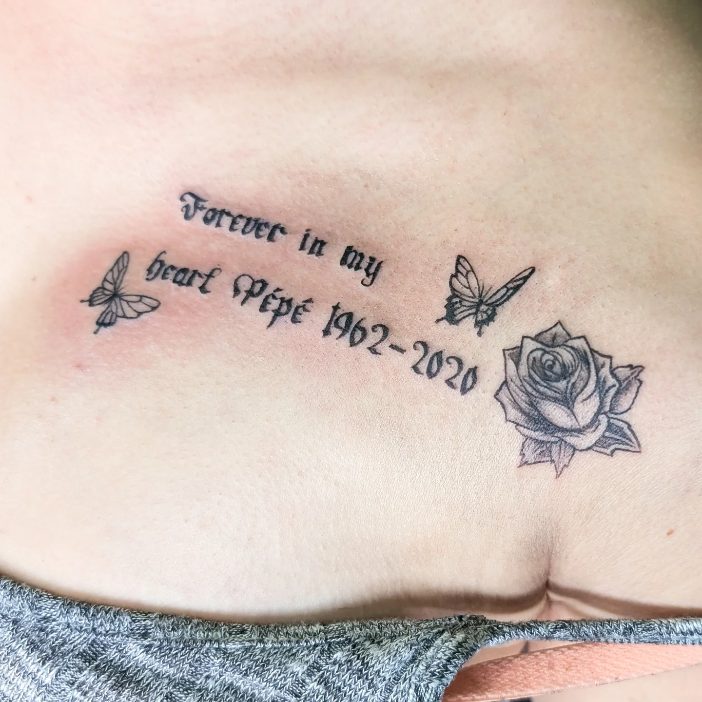 Tattoo by @poked.protein — black_and_grey