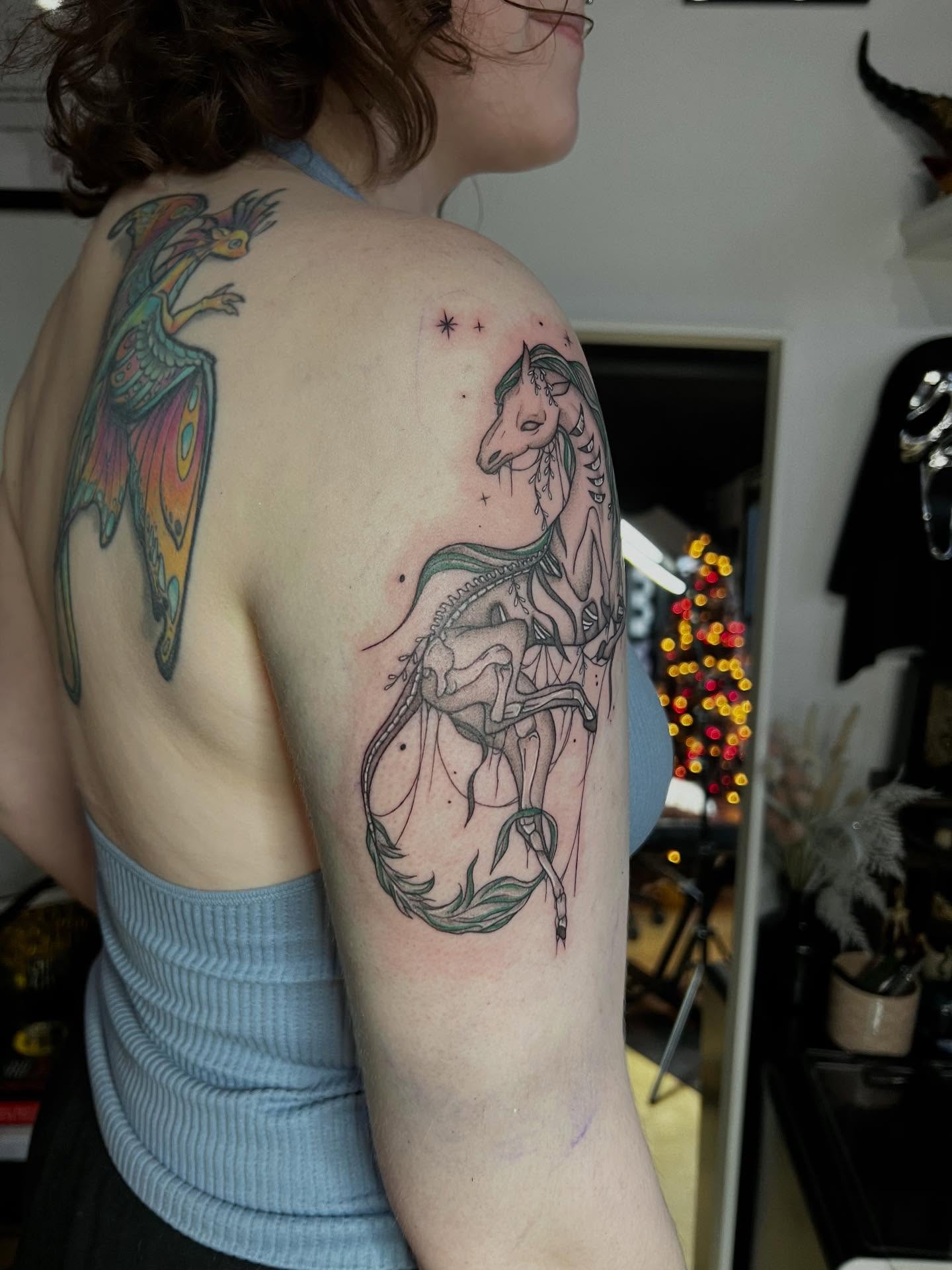 Tattoo by @lovelyinink_ — dotwork, realism