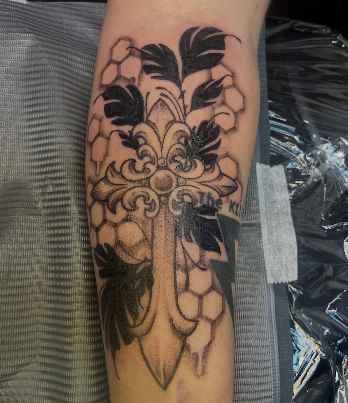 Tattoo by @anya.artistry.tattoos — black_and_grey, ornamental