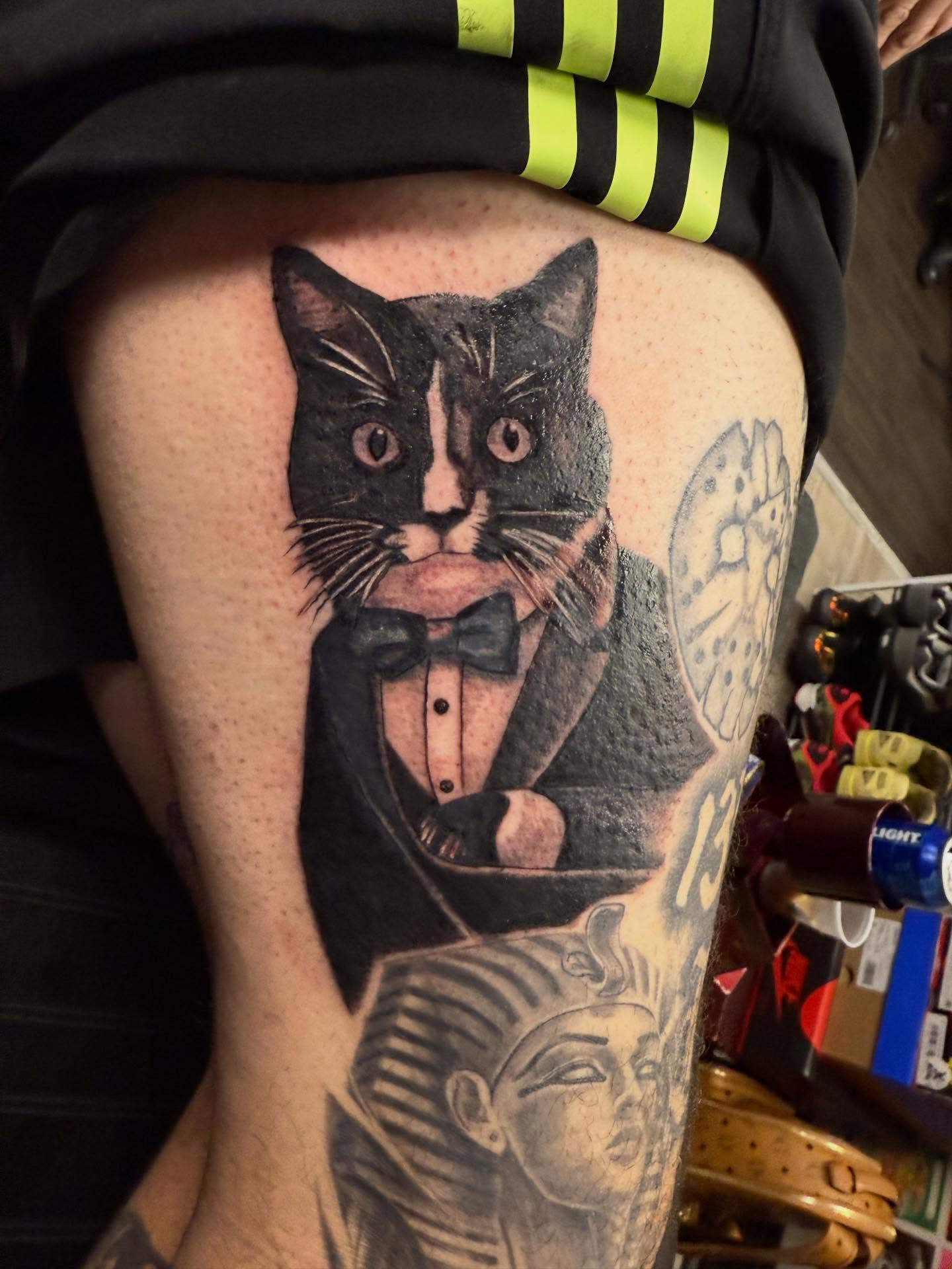 Tattoo by @inkandpainttattoo — realism, black_and_grey