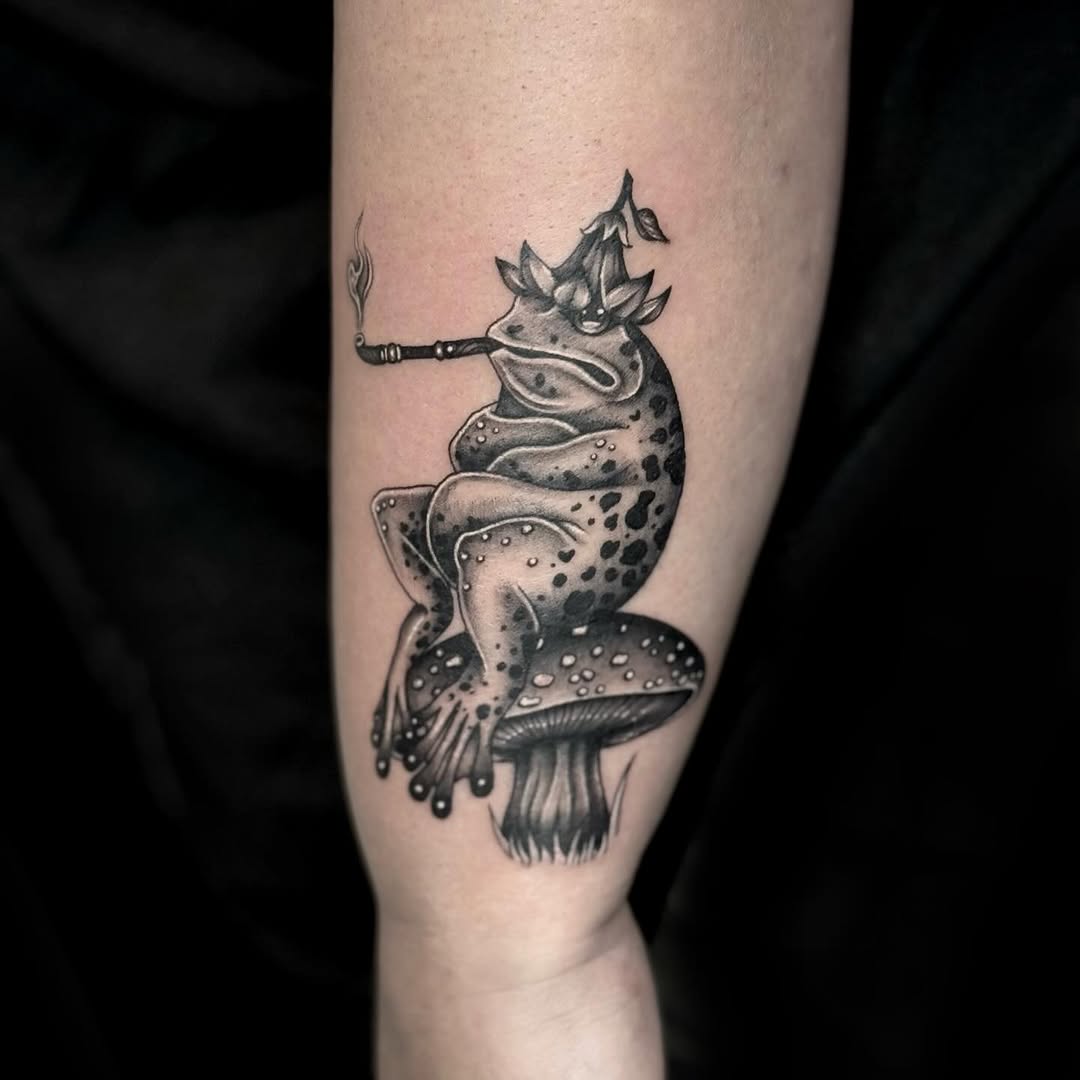 Tattoo by @kuraiinkz — black_and_grey, realism