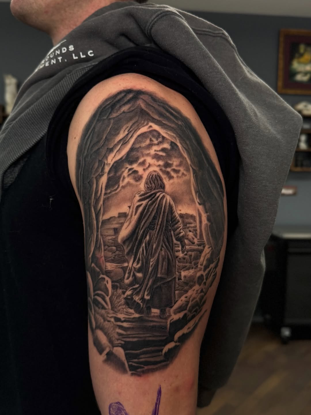Tattoo by @urbancowboyart โ realism, black_and_grey