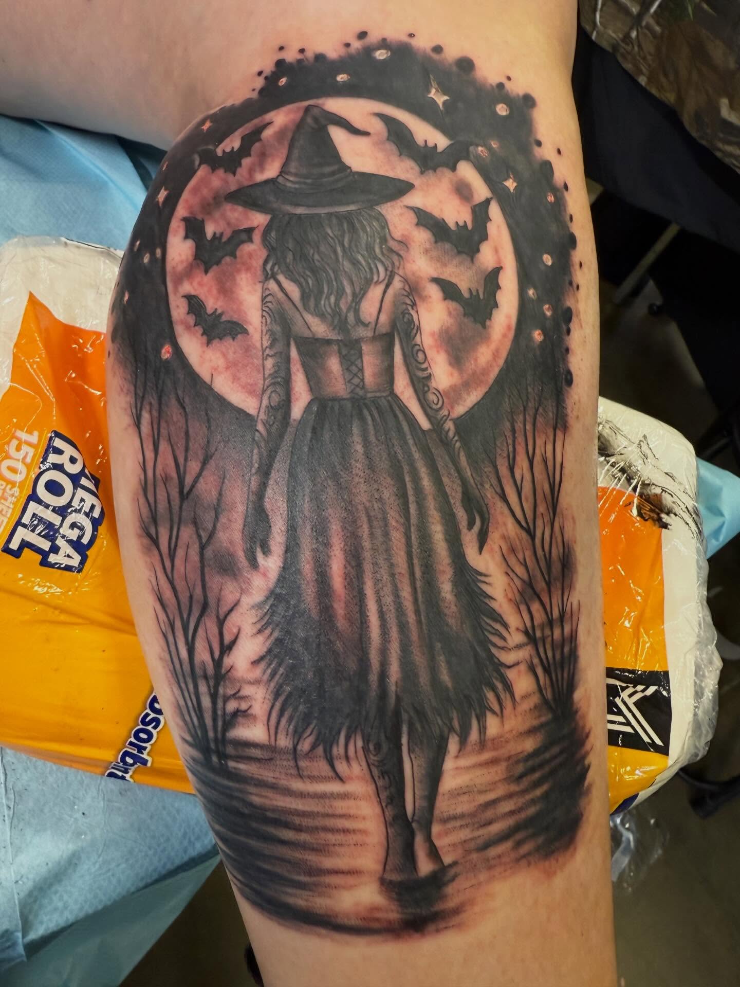 Tattoo by @bigdaddyjaz — black_and_grey, realism