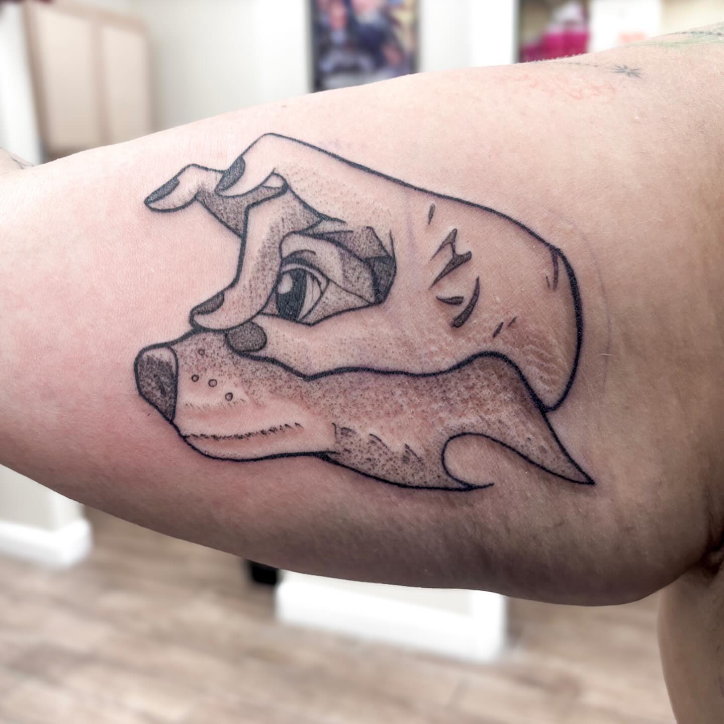 Tattoo by @brieowth — dotwork