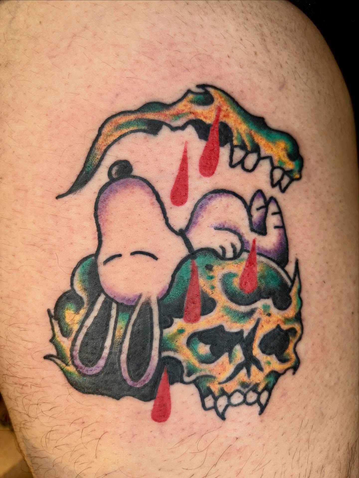 Tattoo by @stevereidtattoo — american_traditional, dotwork