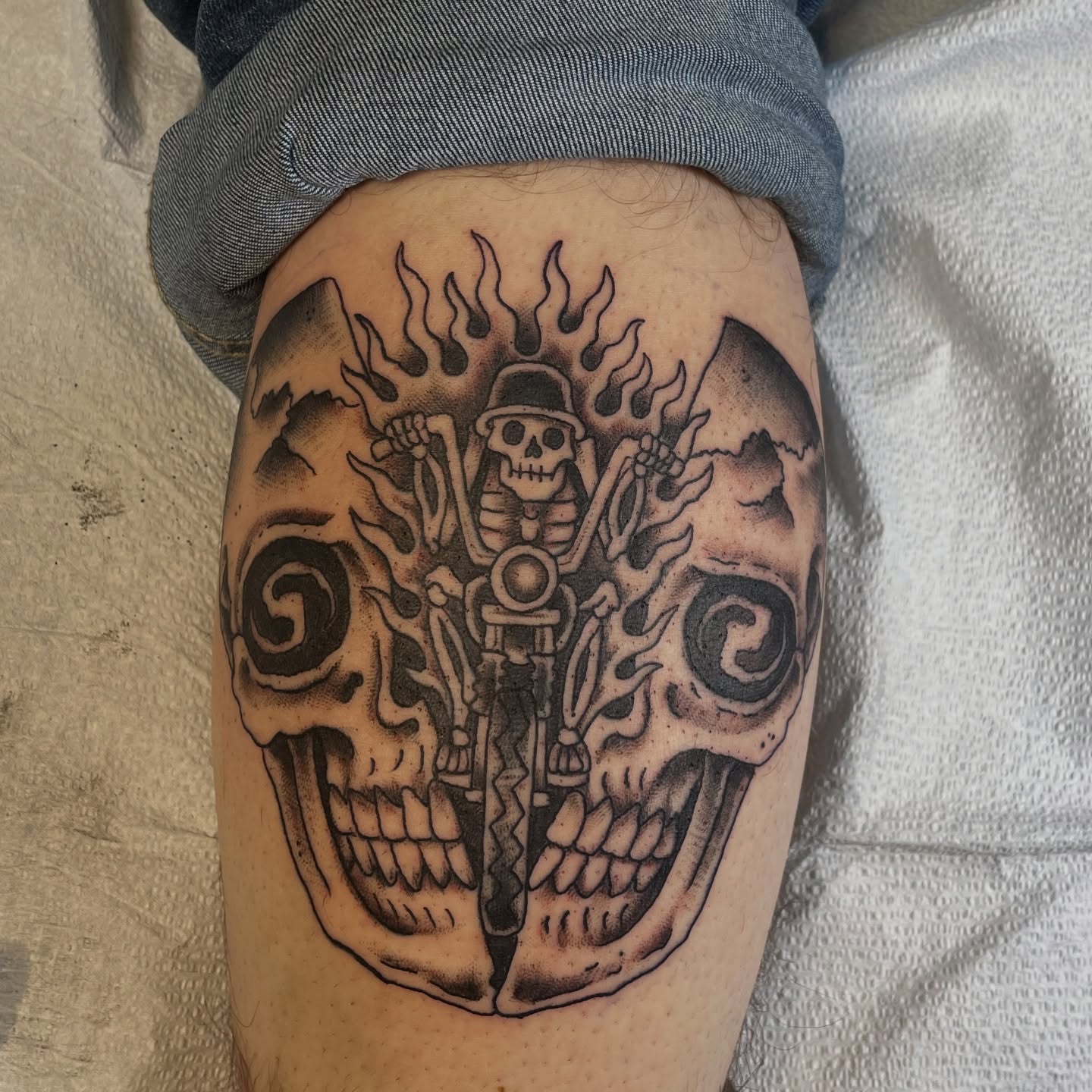 Tattoo by @brandonglasstattoos — black_and_grey