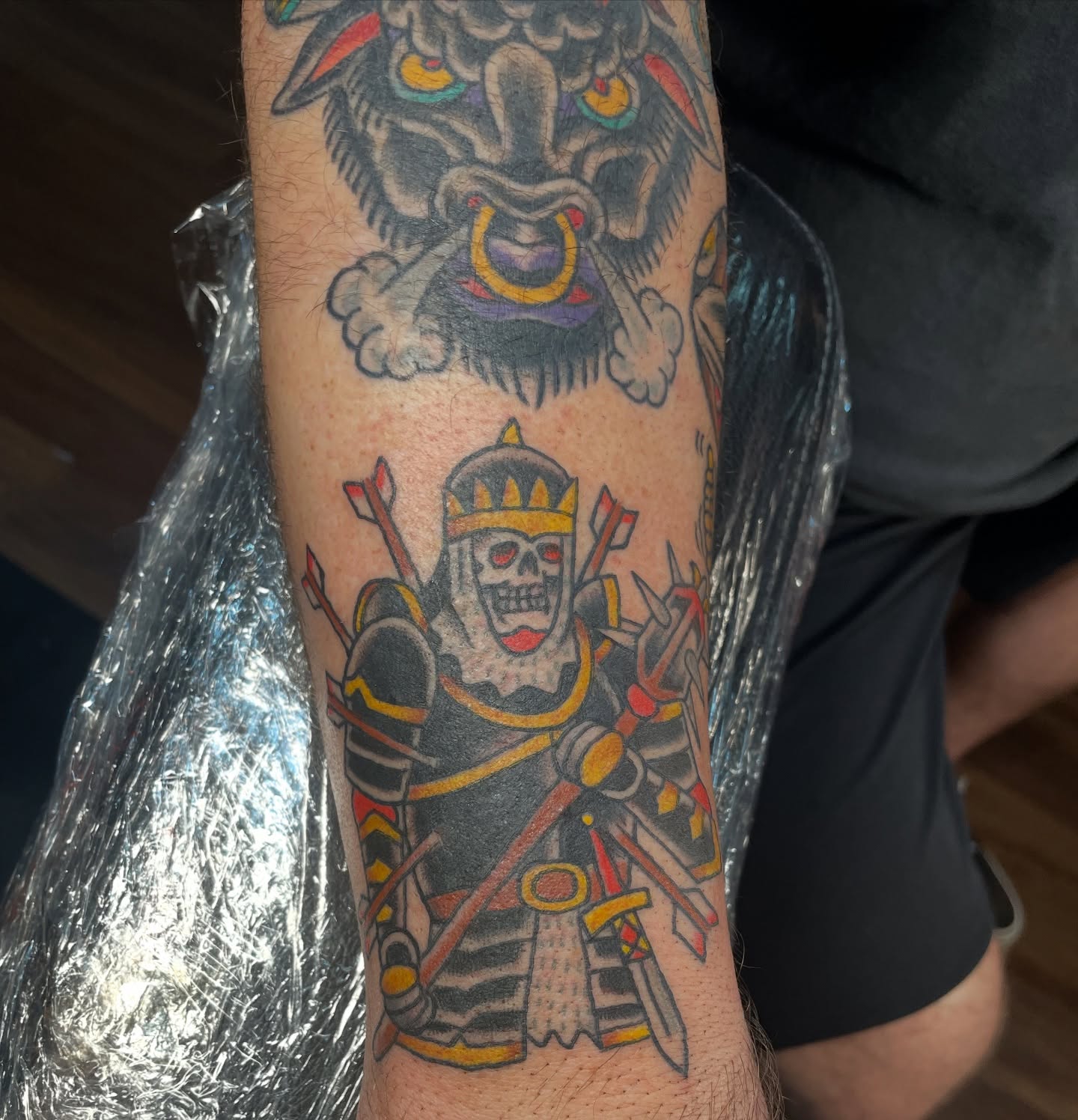Tattoo by @brandonglasstattoos — american_traditional, dotwork