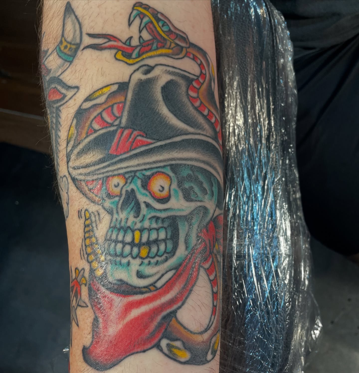 Tattoo by @brandonglasstattoos — american_traditional, dotwork