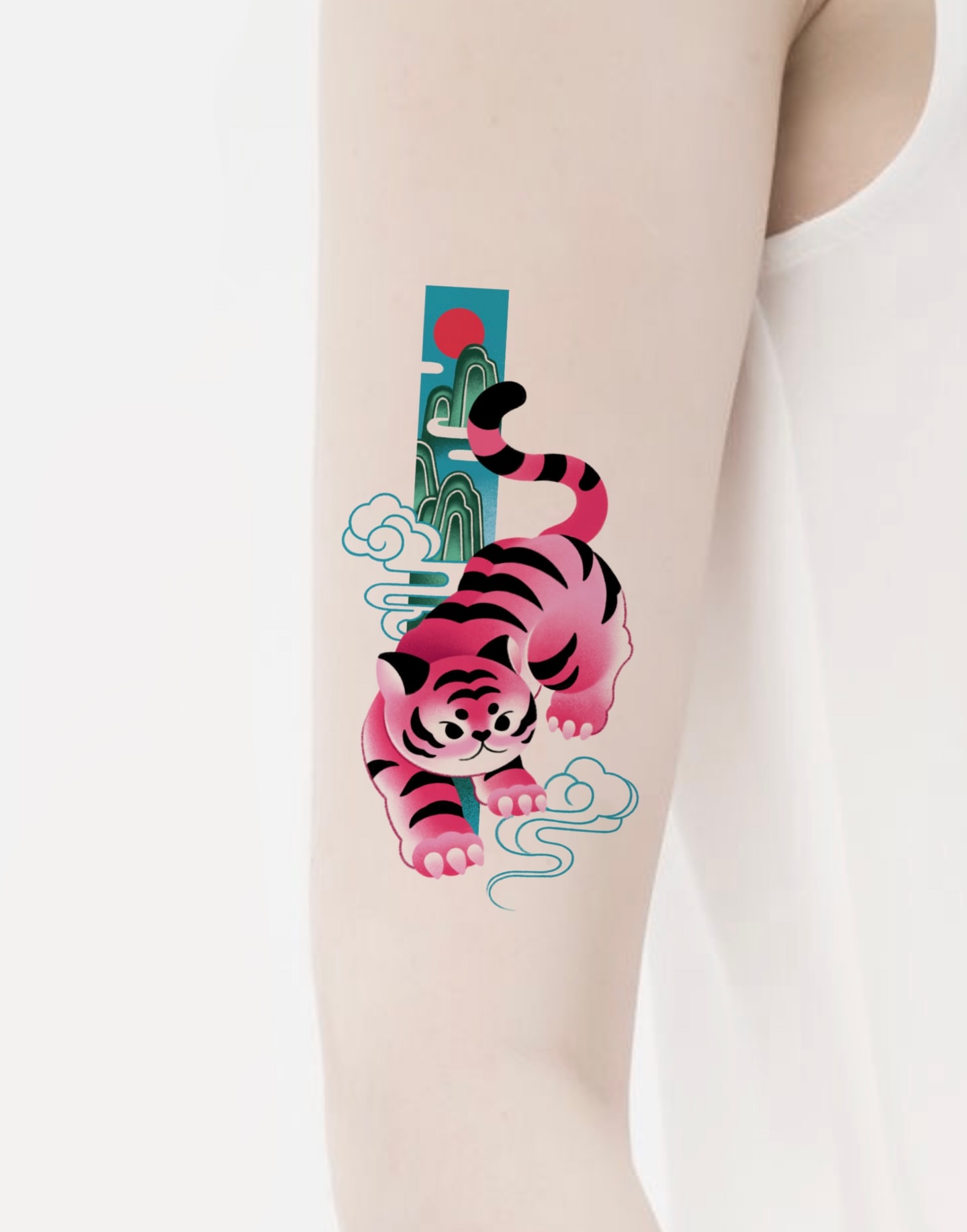 Tiger japanese irezumi tattoo on the forearm by 라이브 Live
