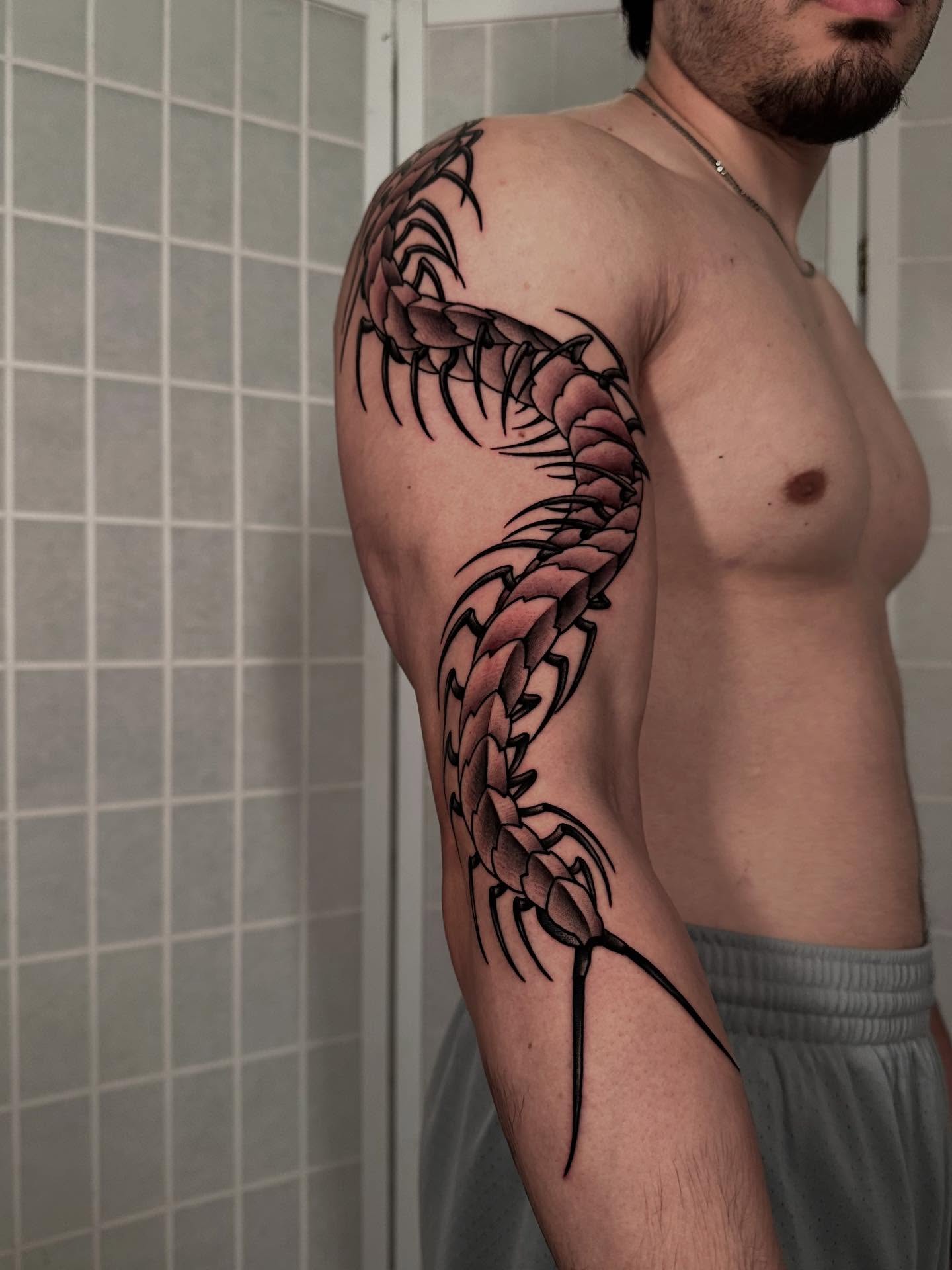 Tattoo by @henrytattoos — black_and_grey