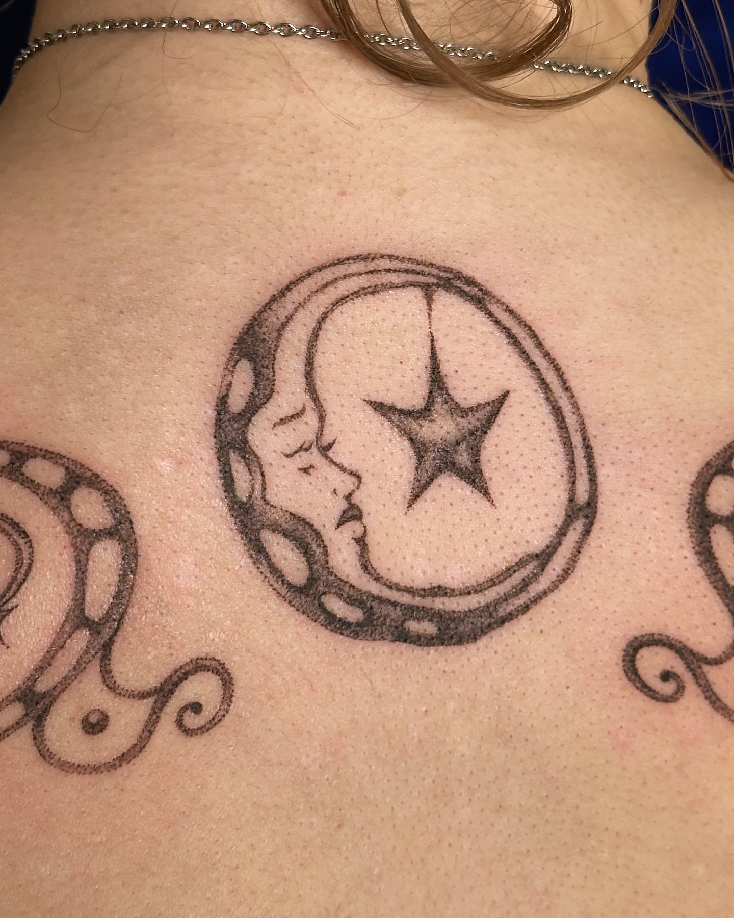 Moon and star black and grey tattoo on the back by ๐ฐ ๐ต๐๐๐๐๐ ๐ฐ