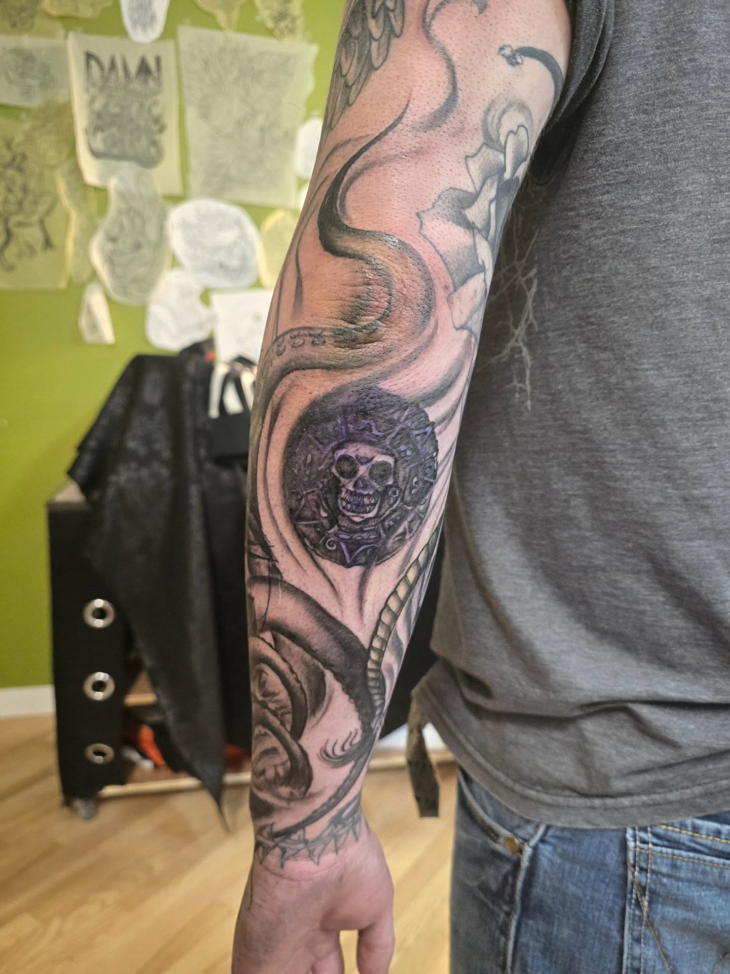 Tattoo by @tatpandaink — black_and_grey, realism