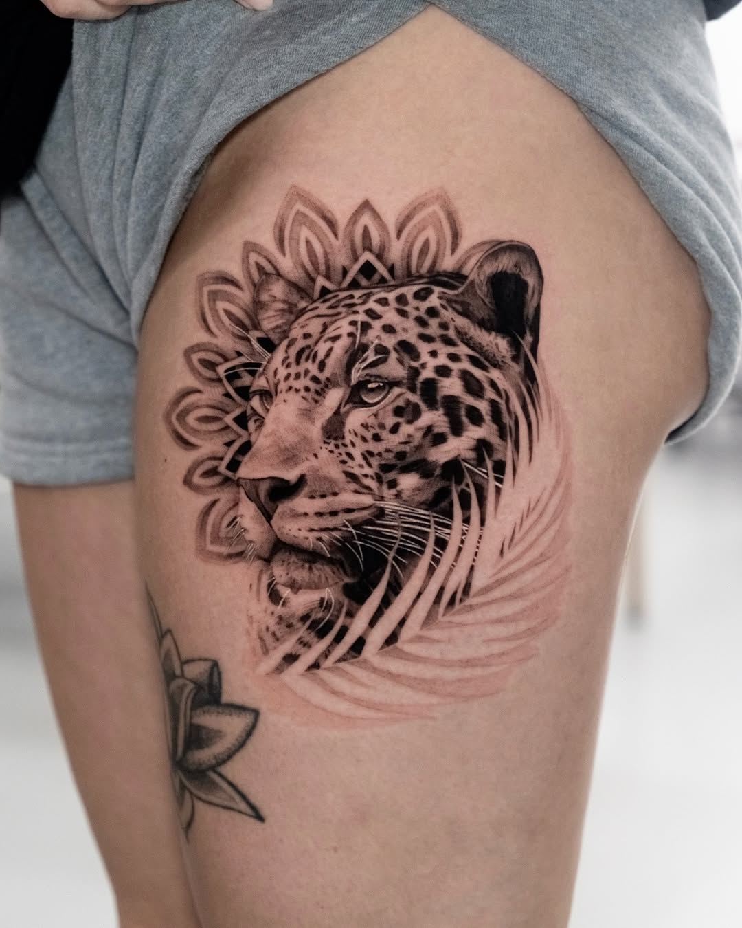 Tattoo by @turner_tattoos — realism, black_and_grey