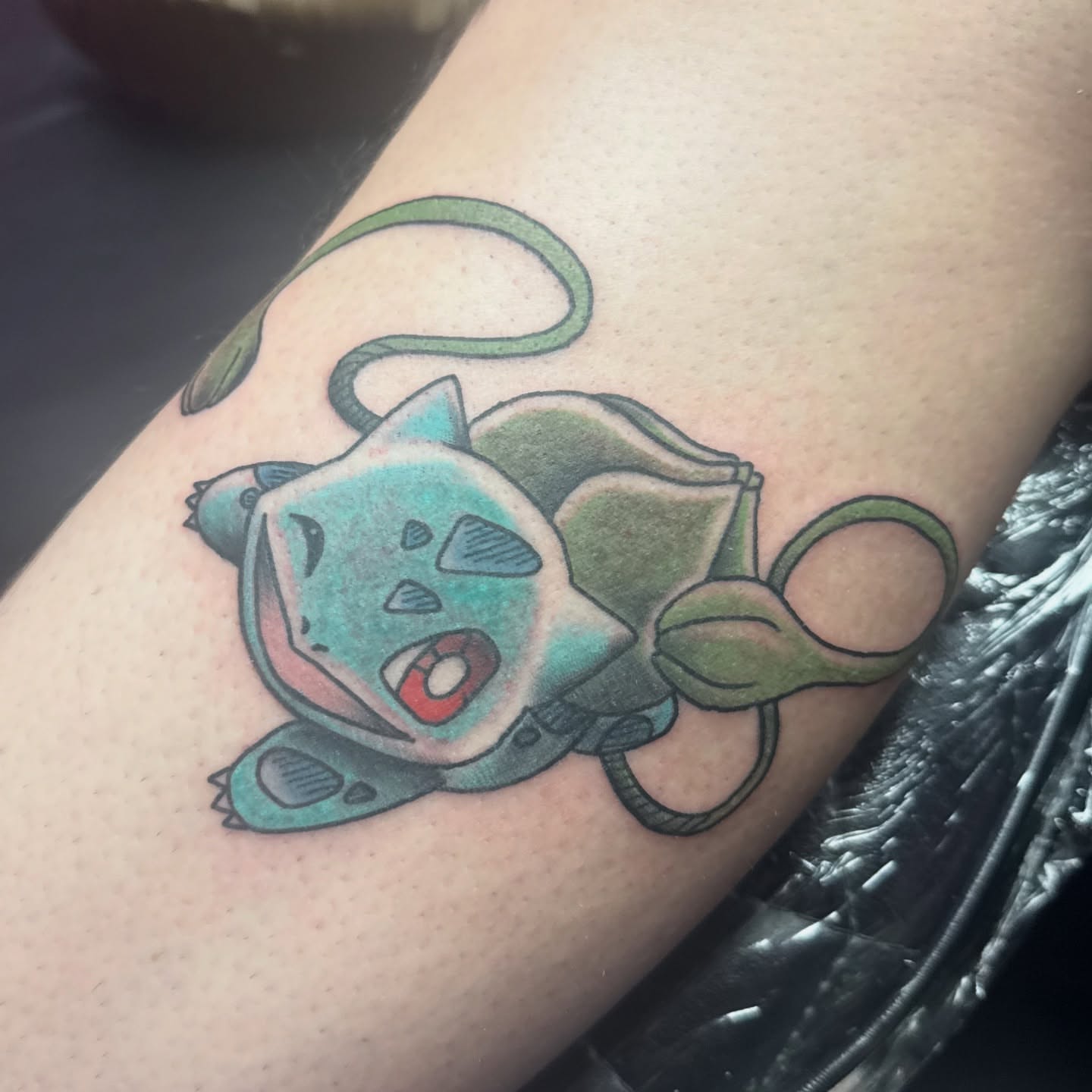 Blastoise new school tattoo on the forearm by 👾 not ur baby’s ink 👾