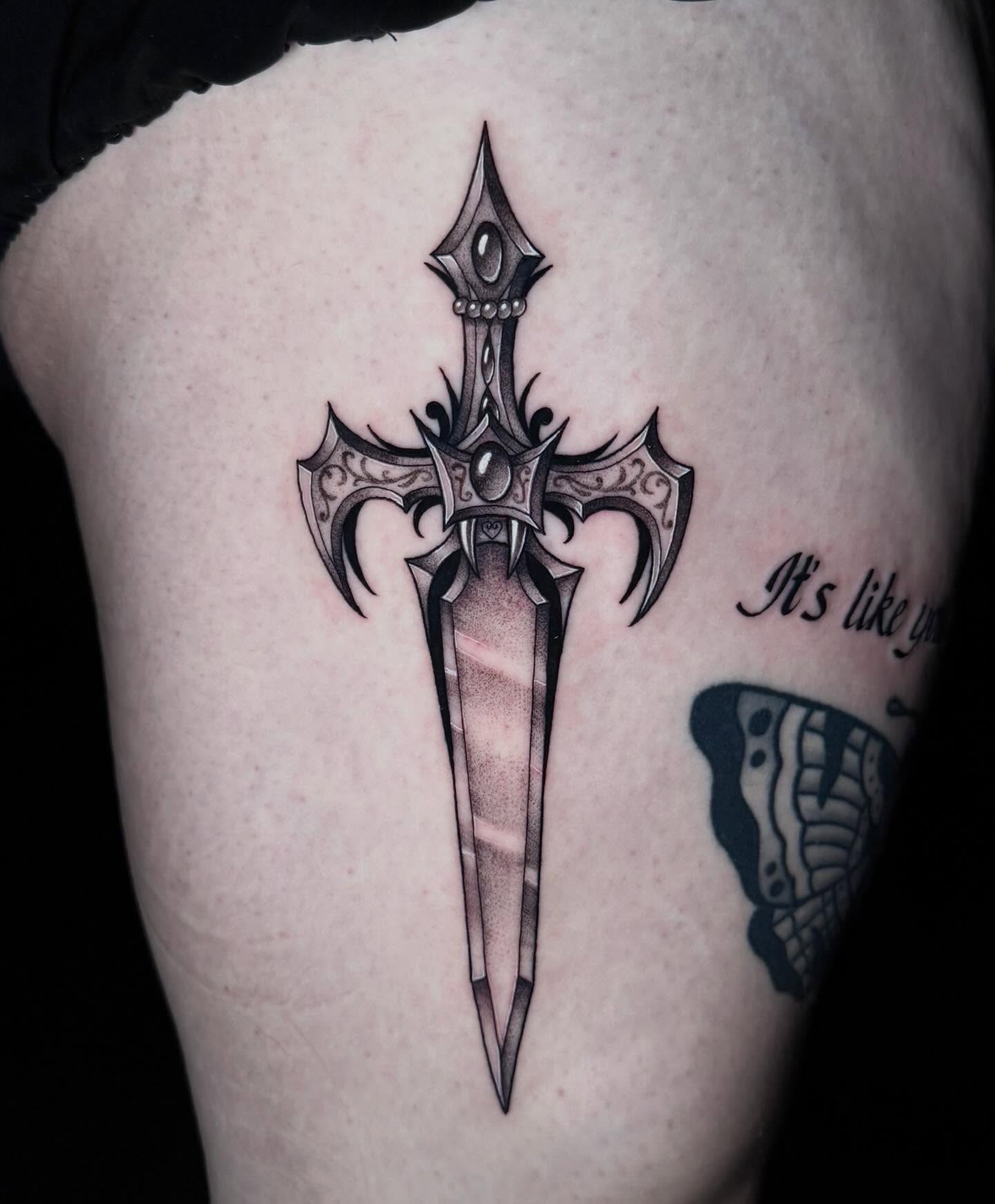 Tattoo by @lyssa_jtattoo — black_and_grey