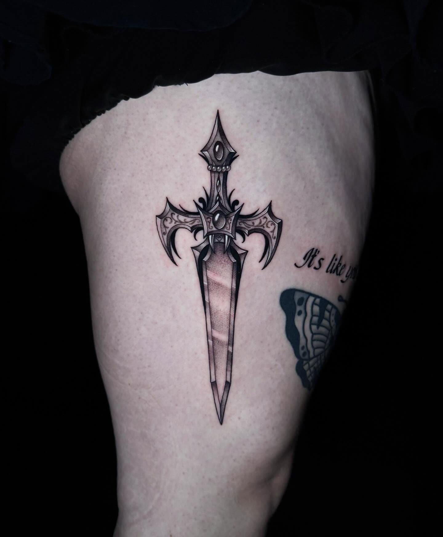 Tattoo by @lyssa_jtattoo — black_and_grey