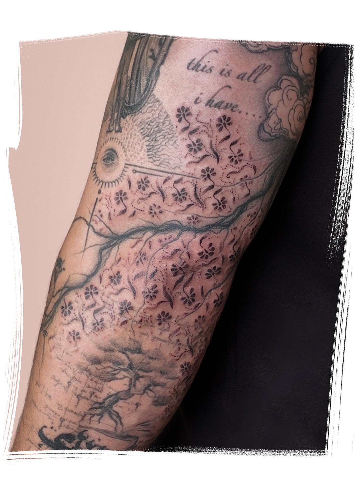 Tattoo by @miikasche — black_and_grey