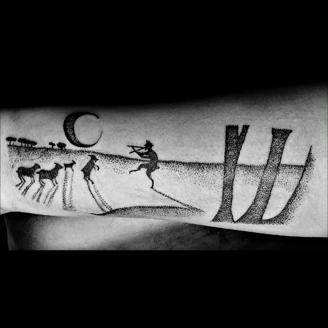 Tattoo by @too_arttoo — dotwork