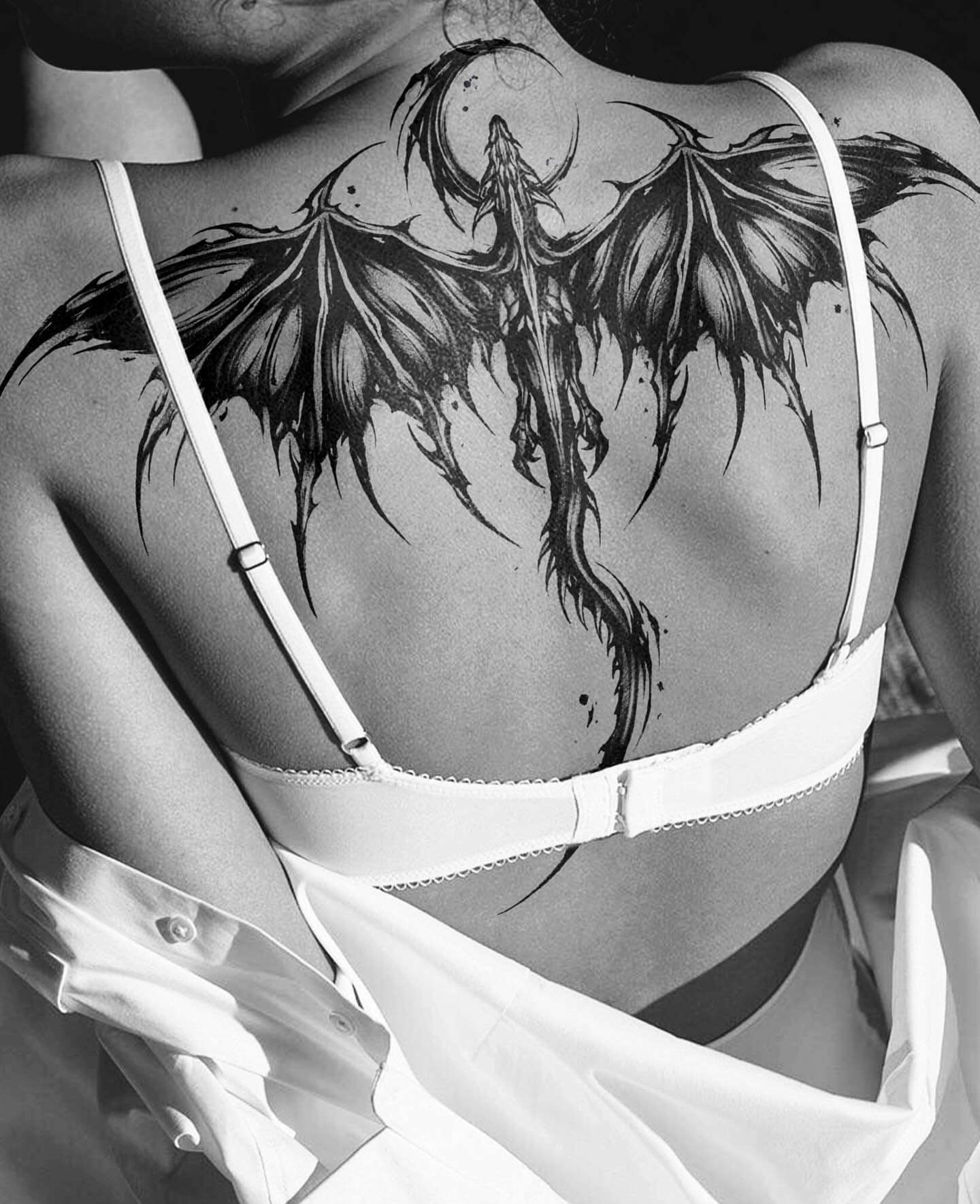 Tattoo by @kim9ang — black_and_grey, dark_realism
