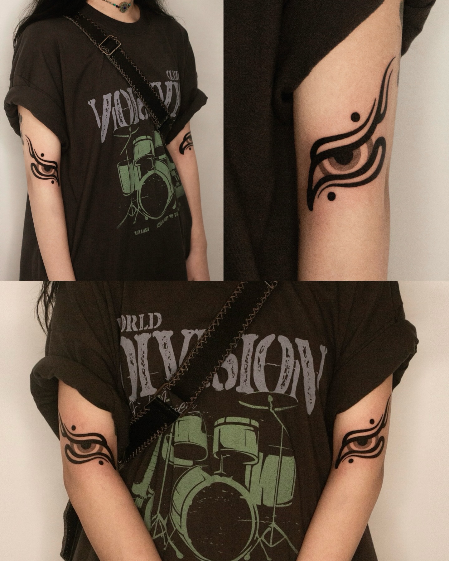 Eye tribal tattoo on the forearm by Fisher Man