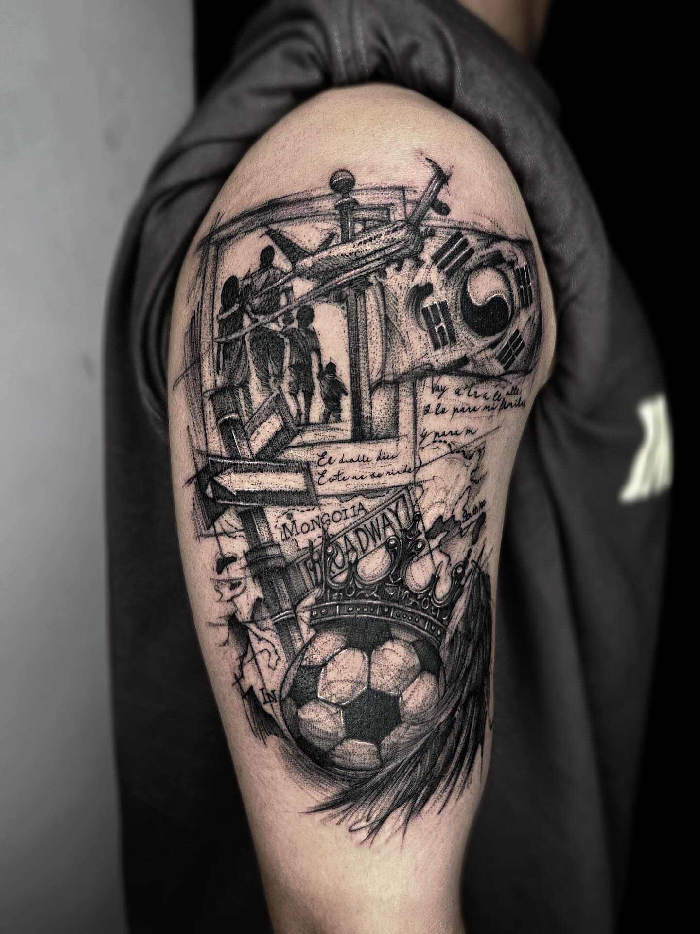 Tattoo by @tamilia_howall — black_and_grey, realism
