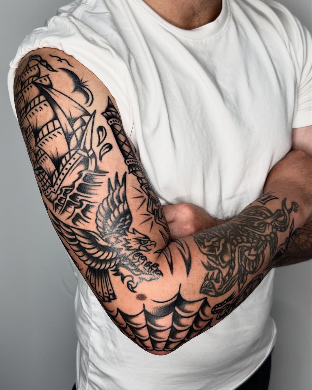 Tattoo by @allo_tattooer — american_traditional, black_and_grey