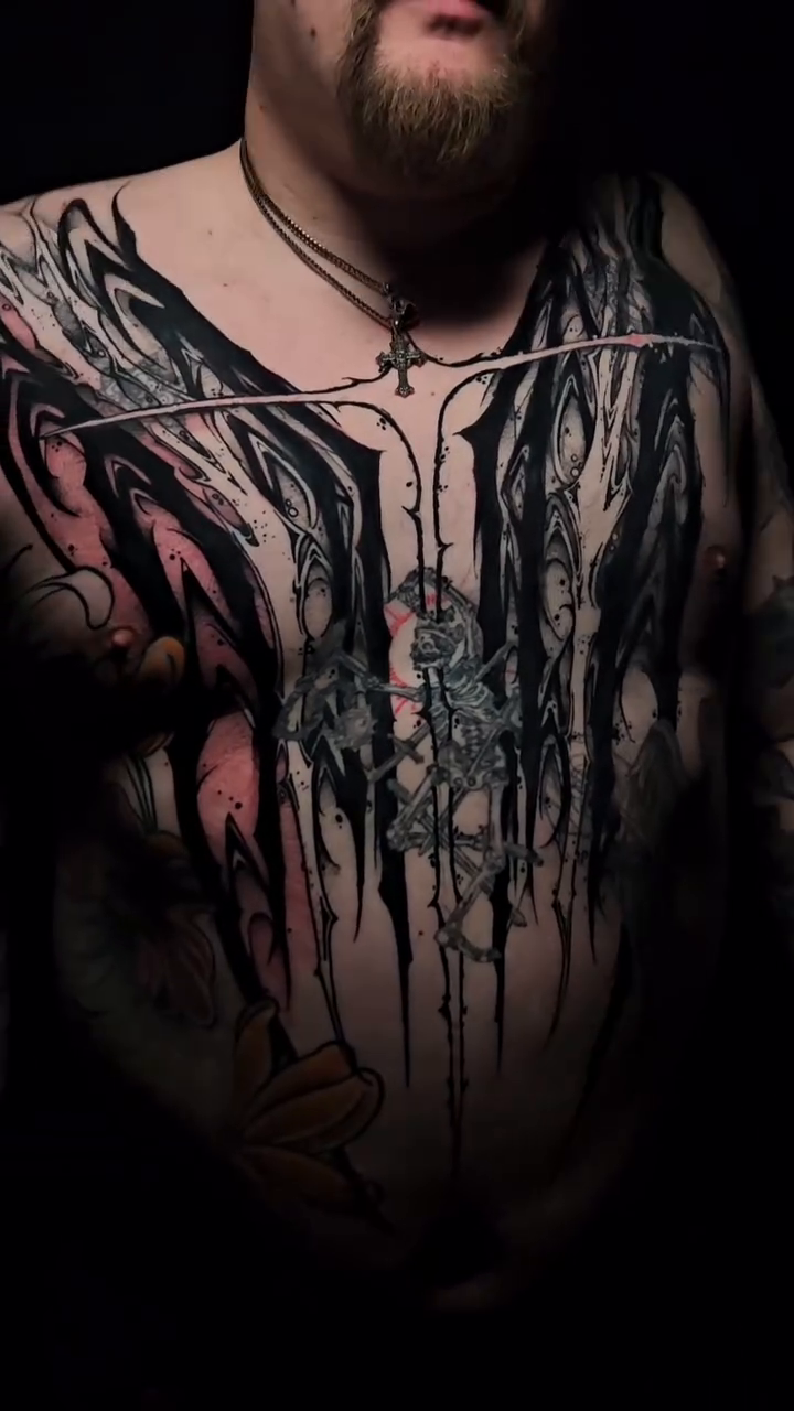 Tattoo by @wilfred_arts — black_and_grey, trash_polka