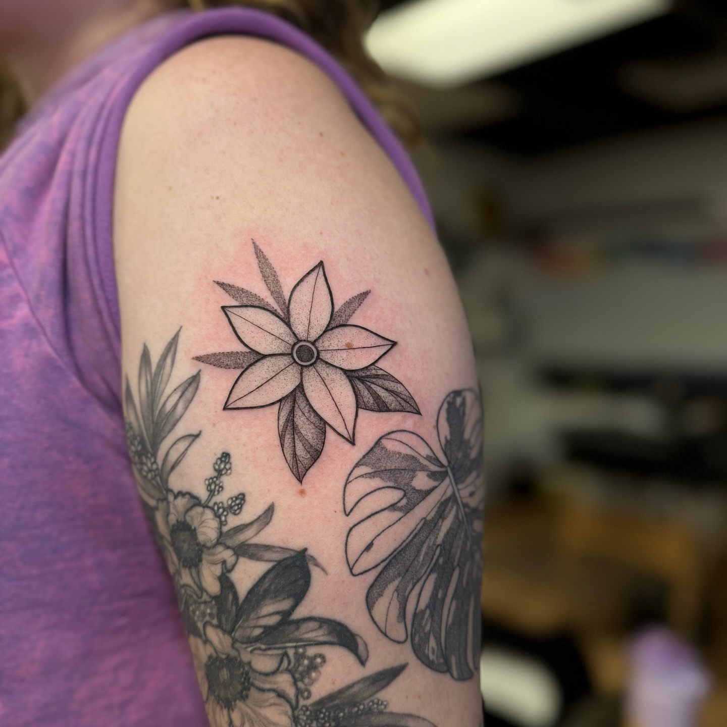 Tattoo by @copaceticink — dotwork, black_and_grey