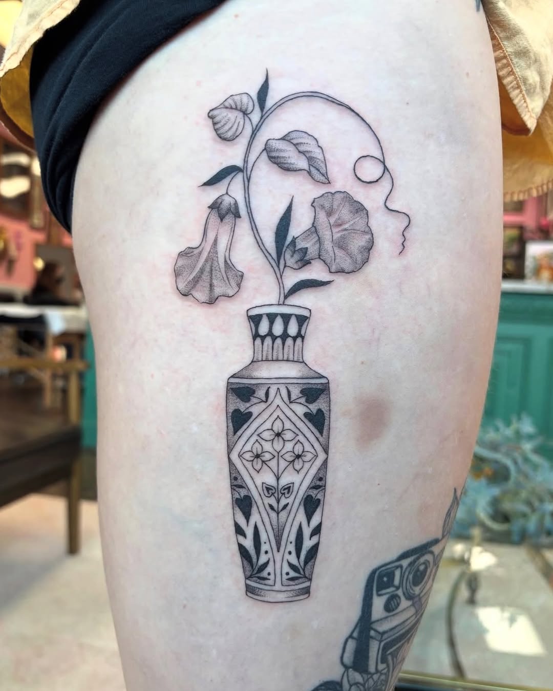 Tattoo by @beccabootattoos — black_and_grey, ornamental