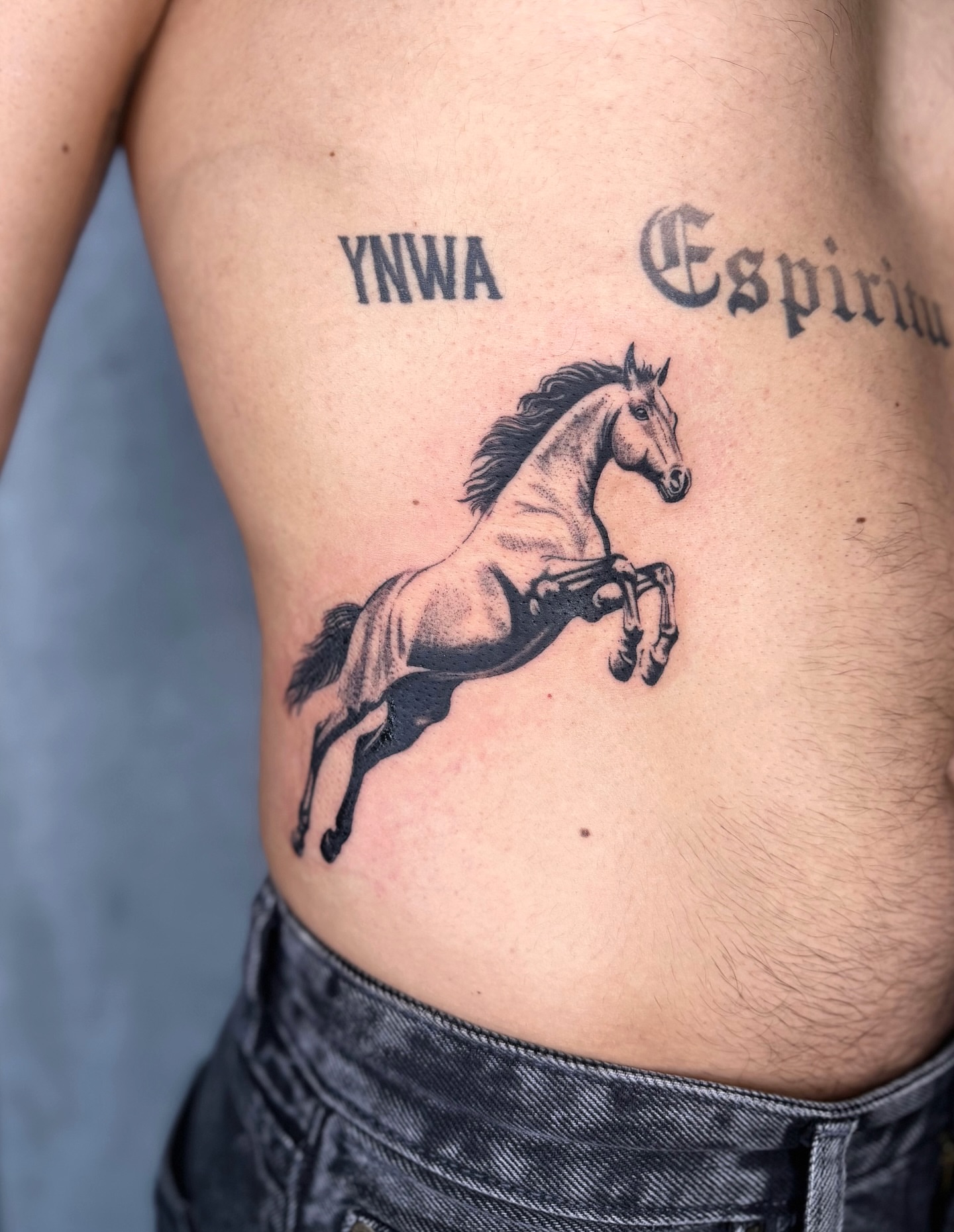 Tattoo by @enjolieart — black_and_grey
