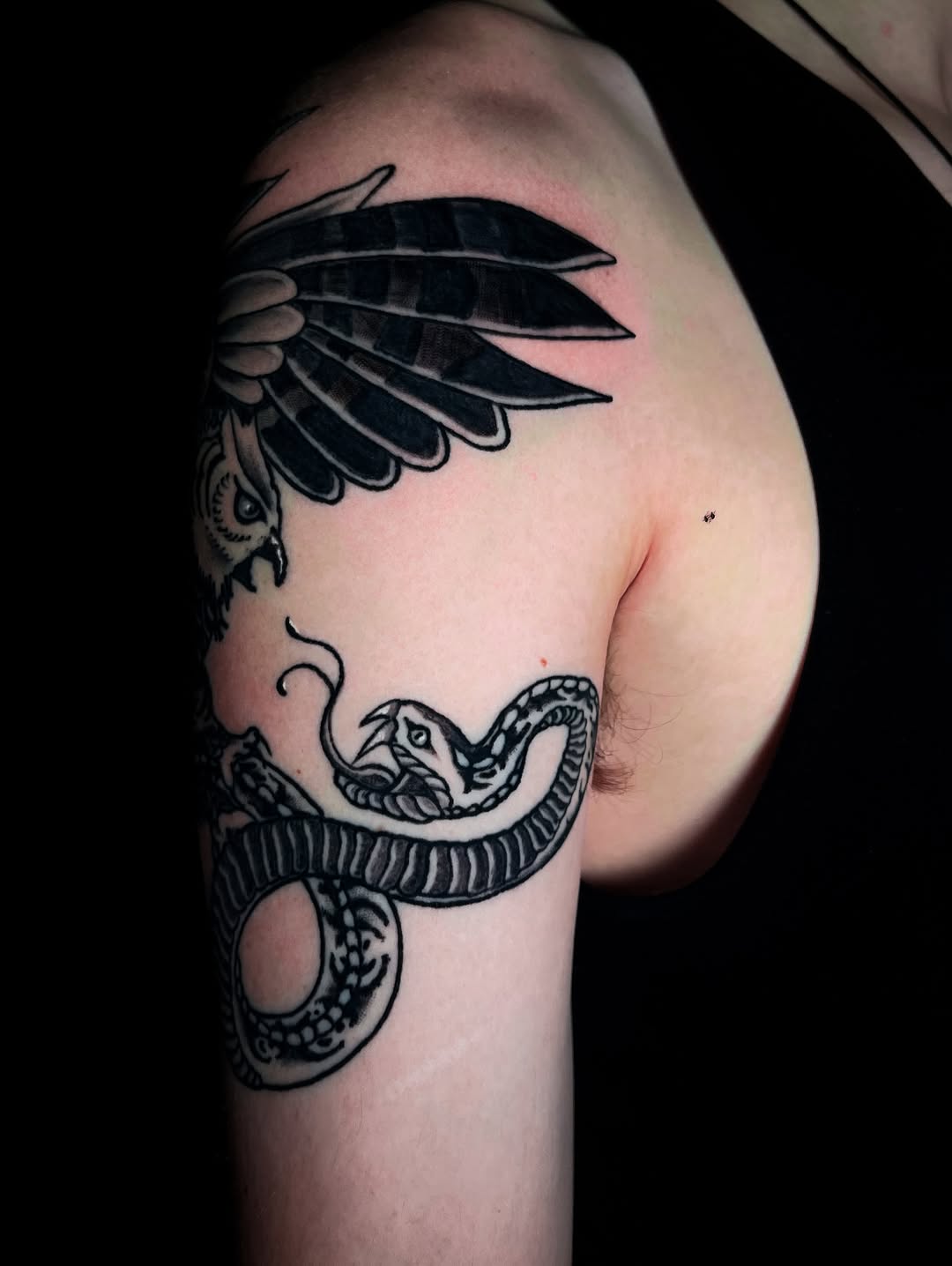 Tattoo by @henriktattoo_ — american_traditional, black_and_grey