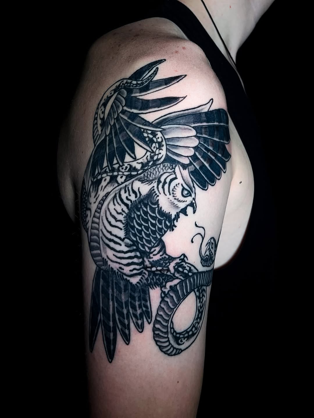Tattoo by @henriktattoo_ — black_and_grey, realism