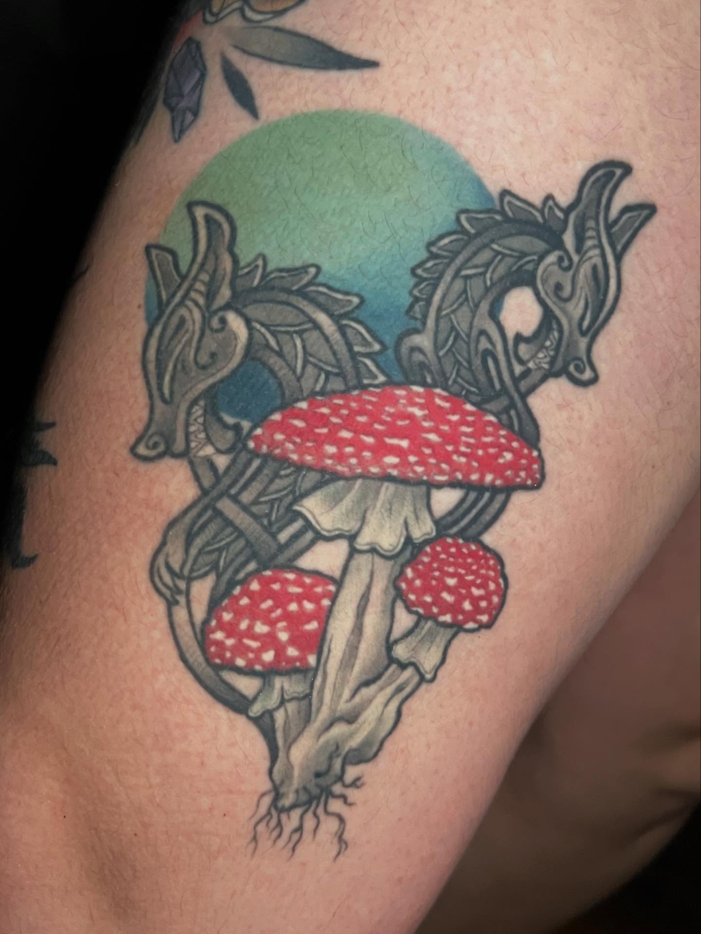 Tattoo by @katienowicki — american_traditional, dotwork