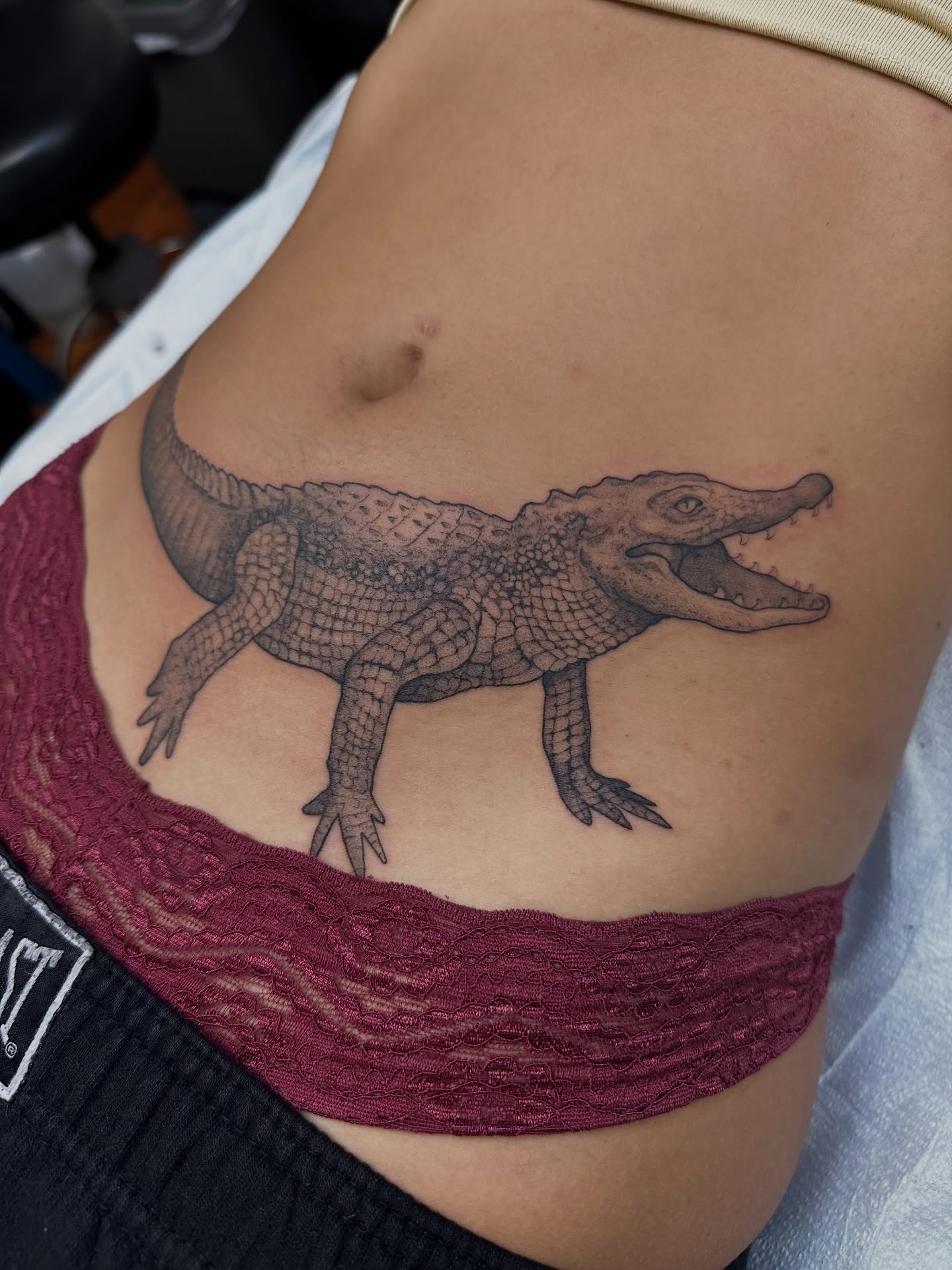 Alligator realism tattoo by Juan Vega (tony)