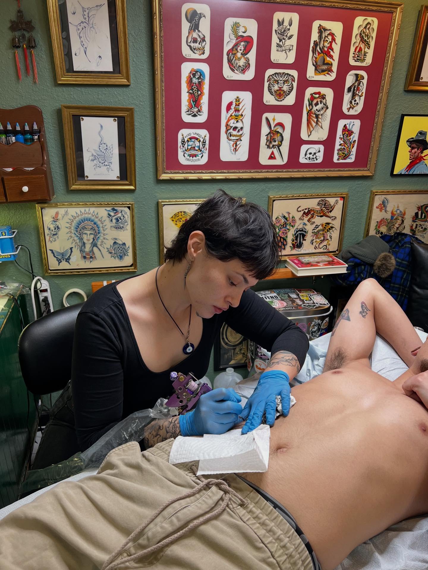 Chest tattoo American traditional tattoo on the chest by ☻︎ Cyd Precious ☹︎