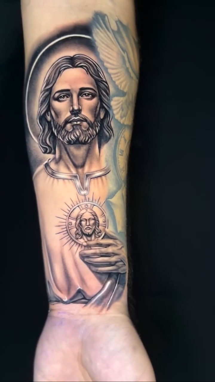 Jesus Christ realism tattoo by π΅ππππ πΏπππππ, Houston, Texas