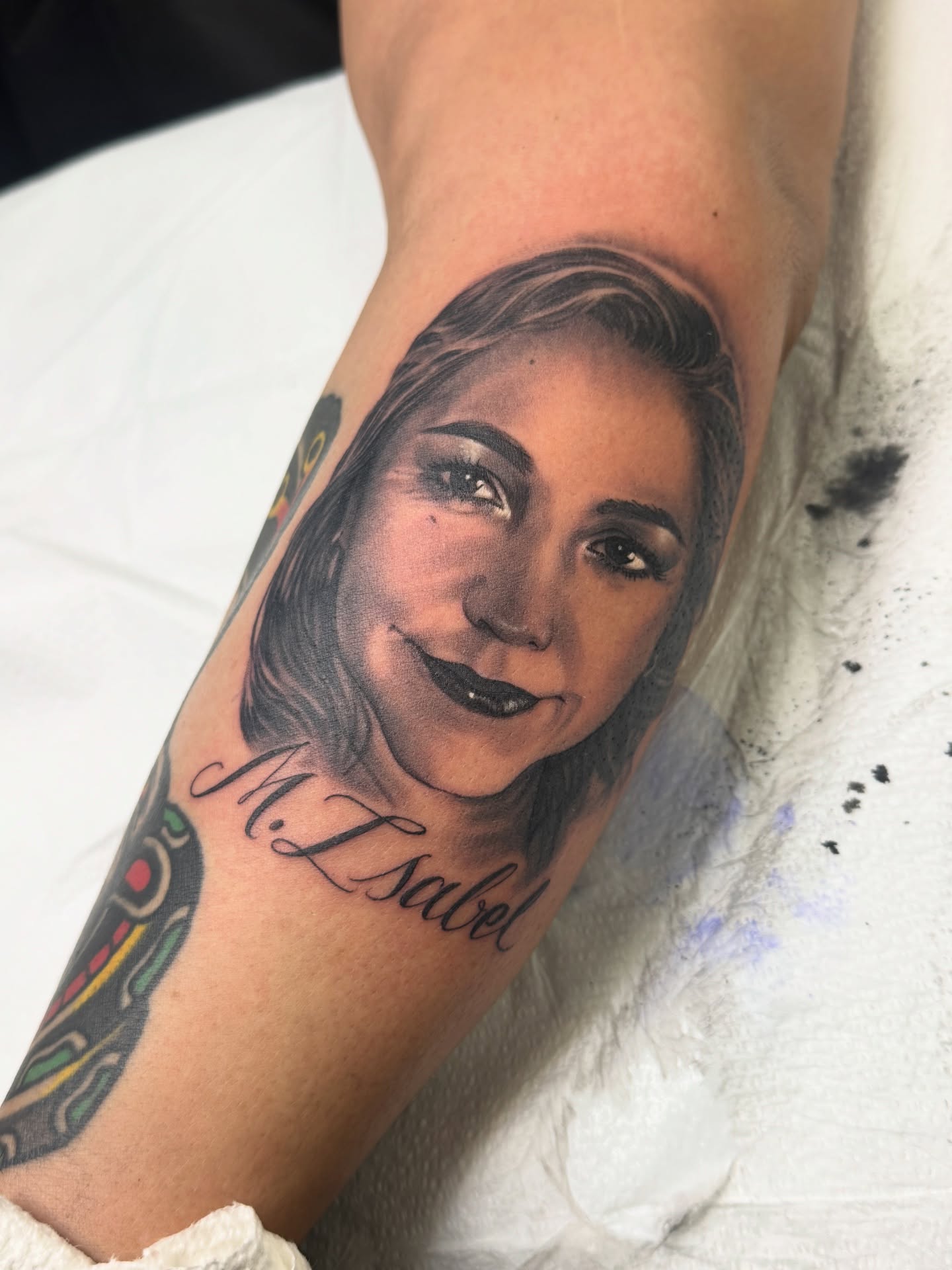 Portrait realism tattoo on the forearm by TATTOOS by Elvis Ramos - California tattoo
