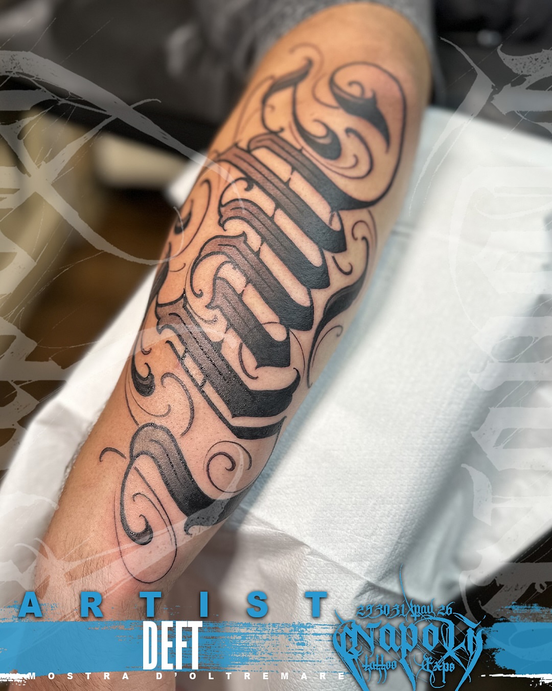 Tribal pattern tribal tattoo on the forearm by Tattoos By Deft