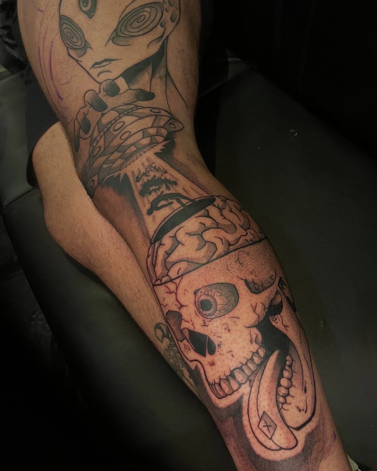 Tattoo by @strangecxncept — black_and_grey, realism