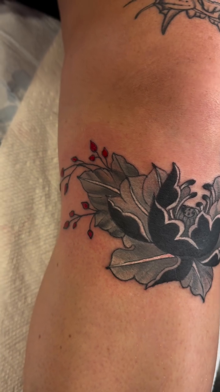 Tattoo by @vyvyn — black_and_grey, fine_line